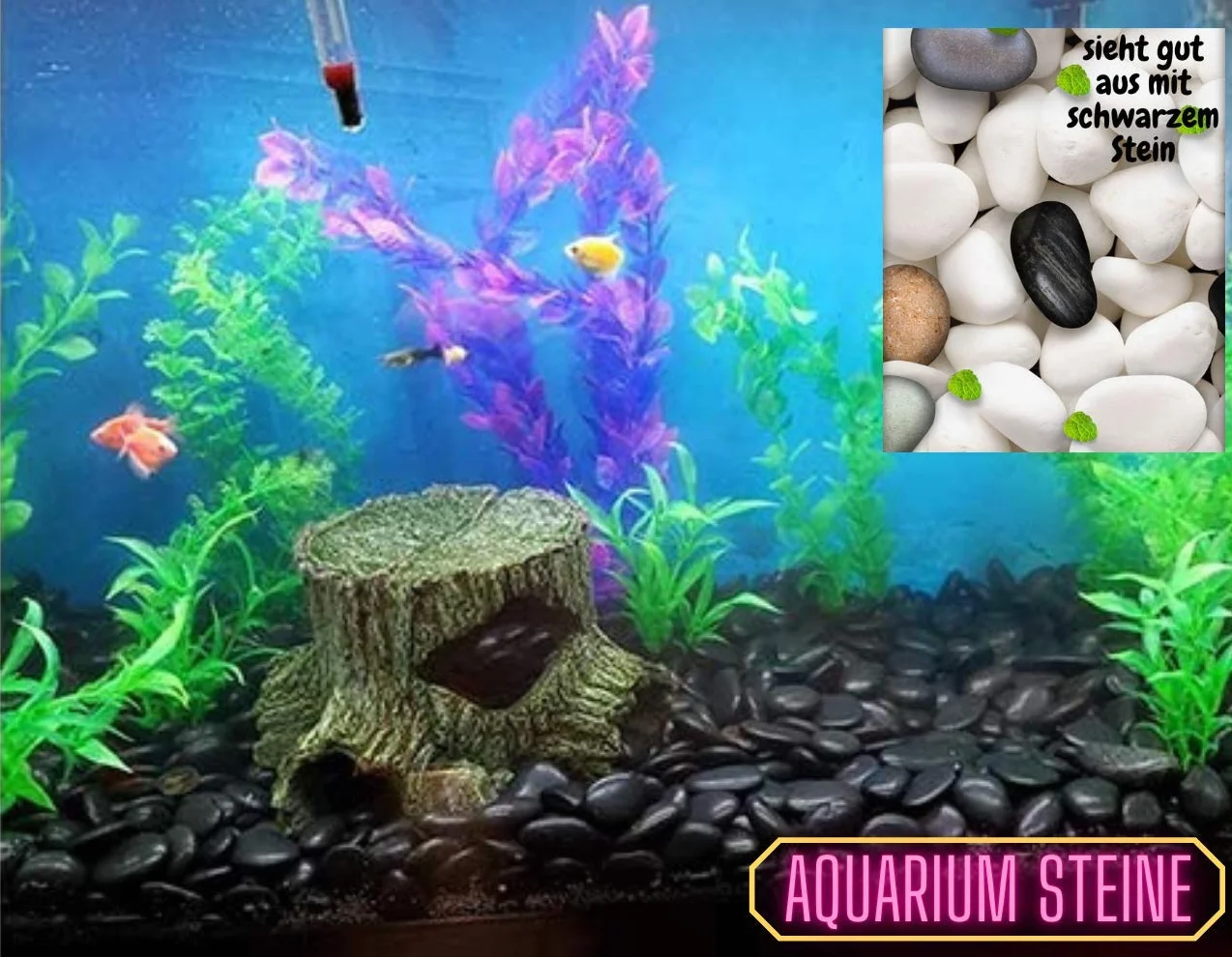 Gravier Aquarium Pierre Galets Décoration Noire 20-40mm 950gr
