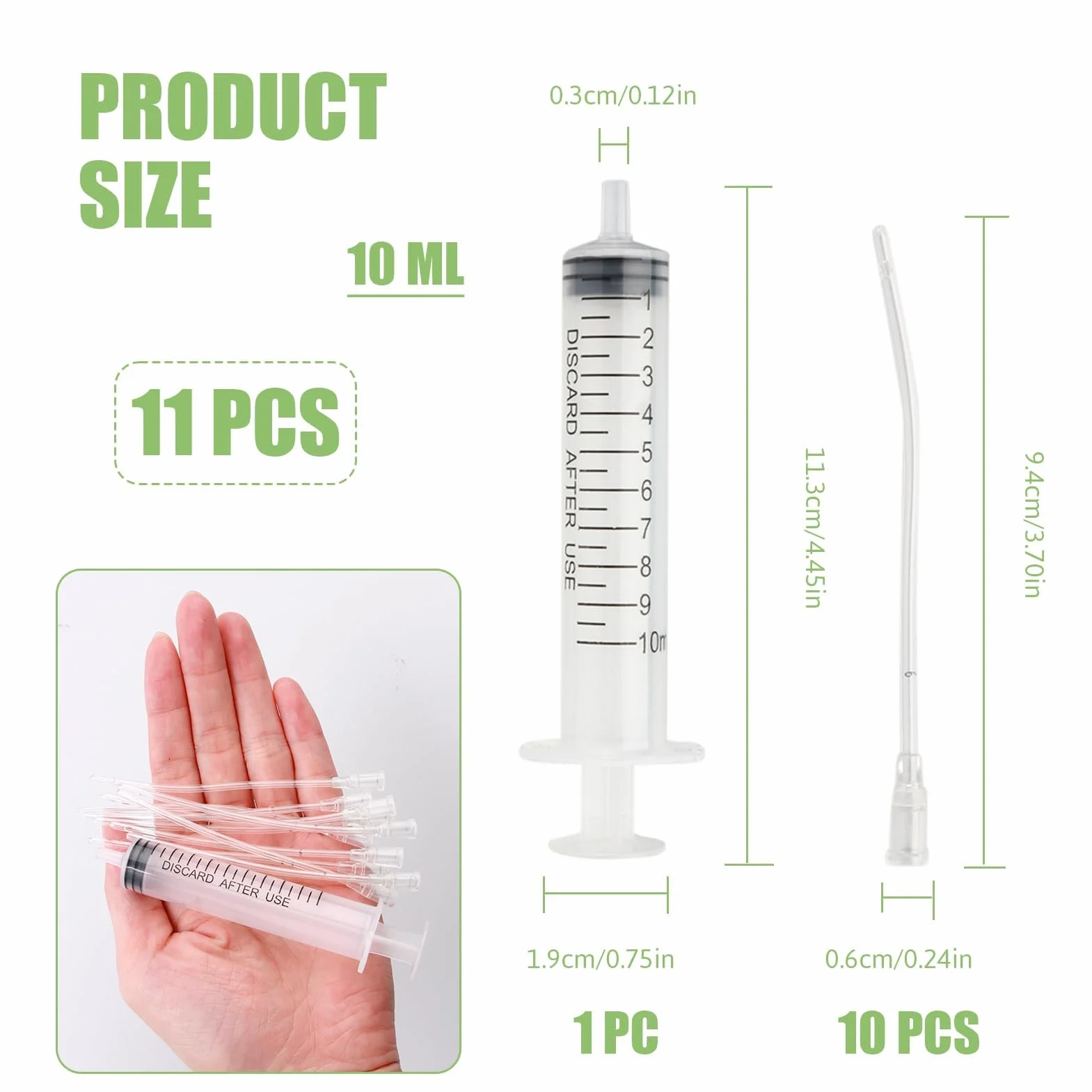 Sondes d'alimentation pour Oisillons, Seringue 10 ML, Bébé Oiseau, Tortue