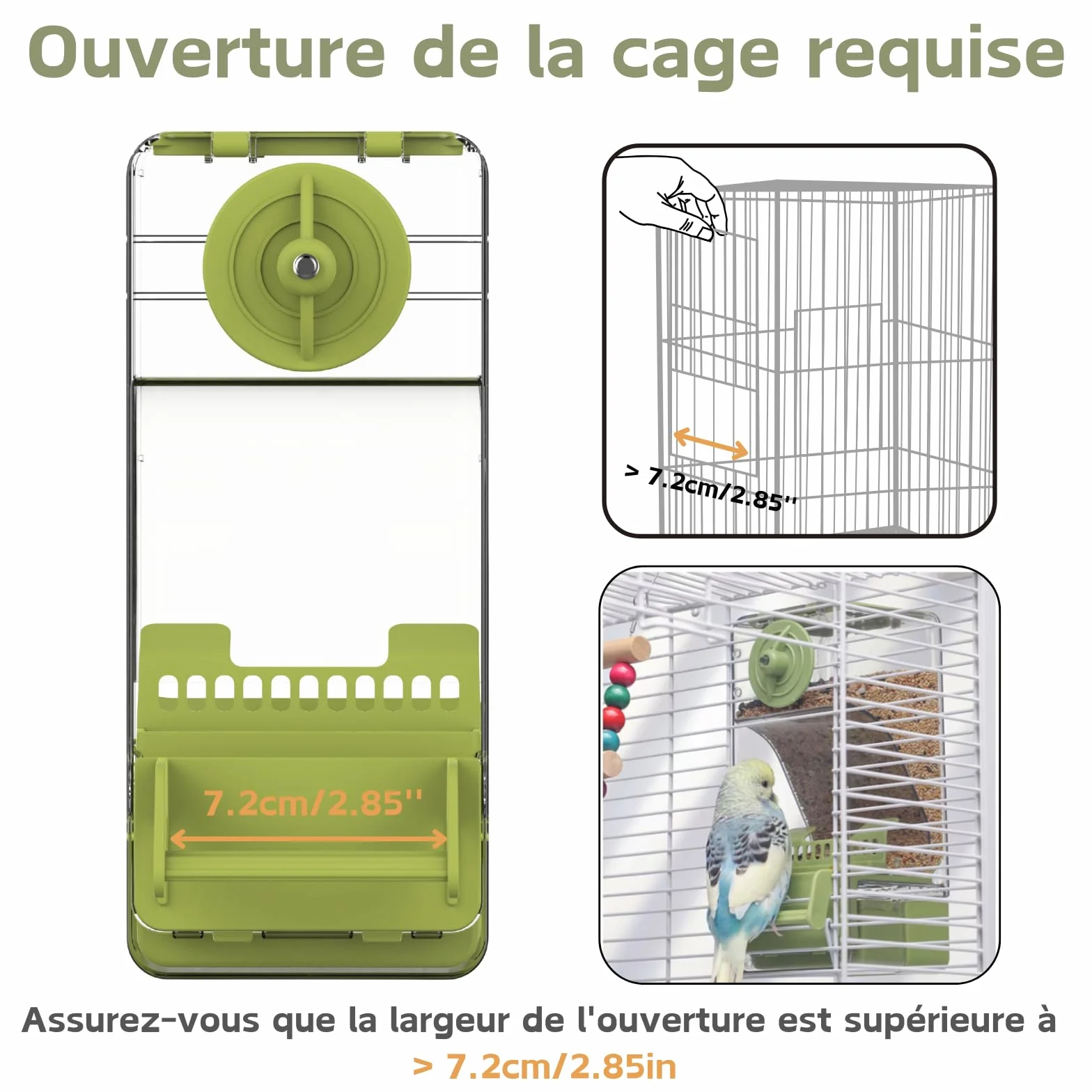 Mangeoire Automatique pour Oiseaux avec Perruche Canari Calopsitte Pinson