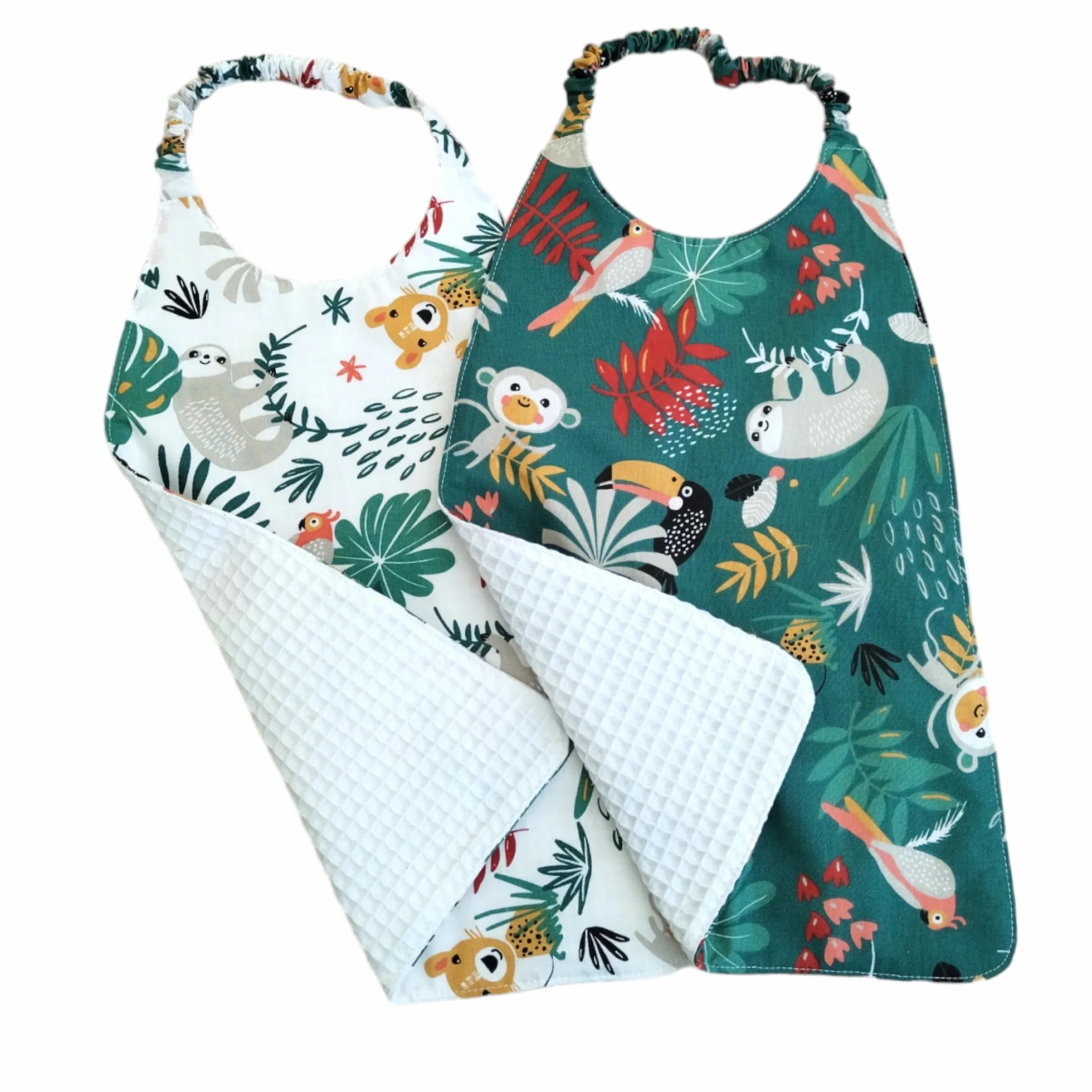Serviettes de cantine avec élastique pour enfant 35x30 cm Lot de 2