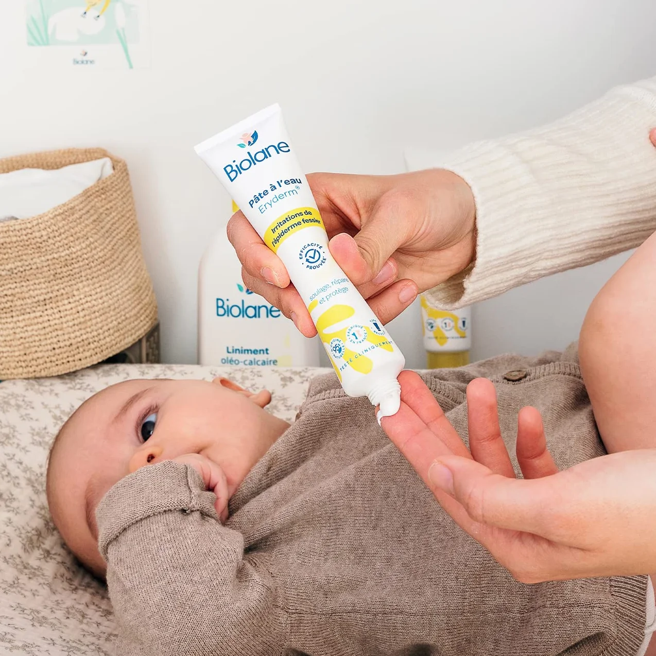 BIOLANE Eryderm Pâte à l'eau Bébé 75ml Soulage Répare Irritations Rougeurs Epiderme Fessier