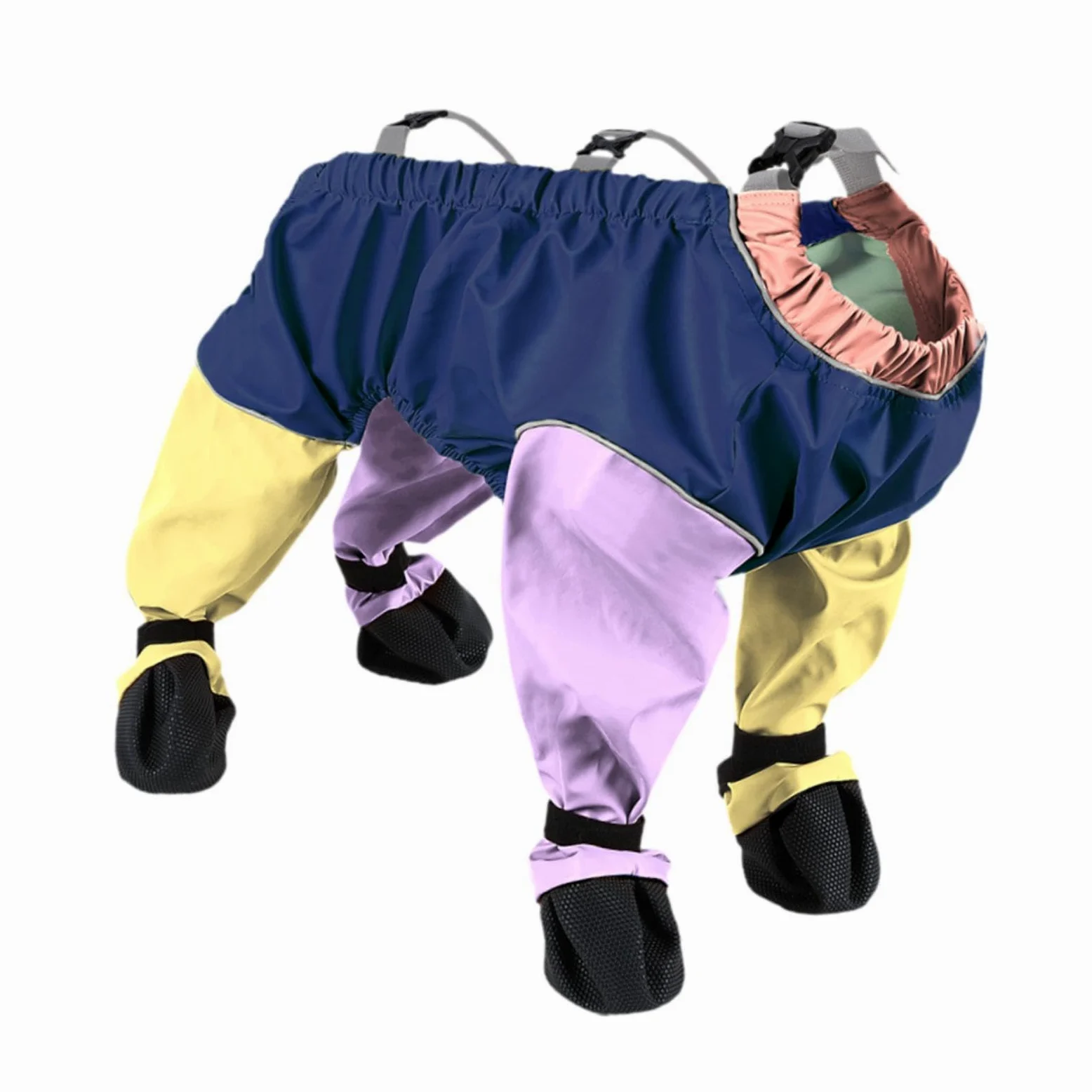Imperméable pour Chien, Réglable, Respirant, Doublé Polaire, Imperméable, Convient Aux Chiens de Taille Moyenne, Multicolor M