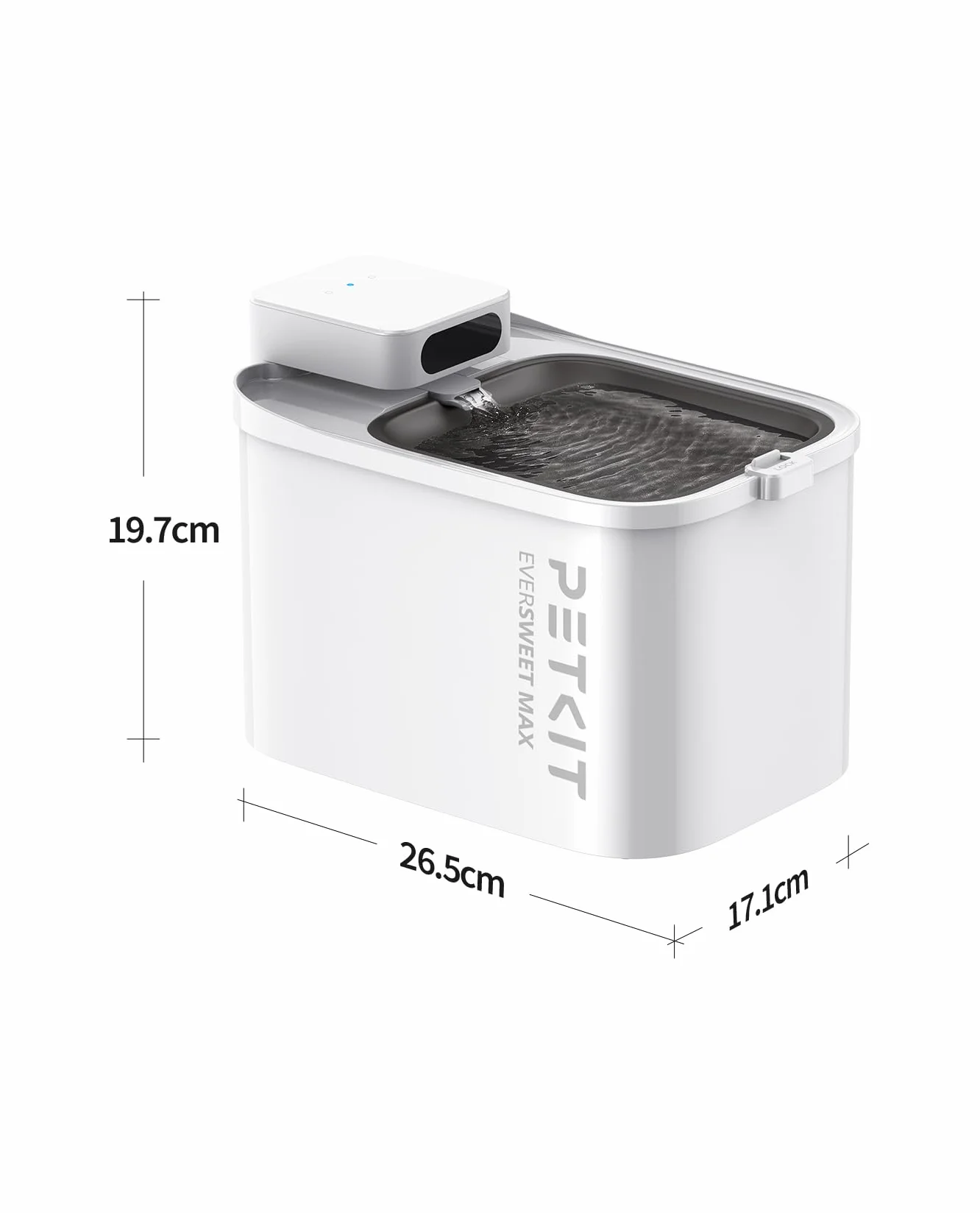 PETKIT EVERSWEET Max Fontaine à Eau Chat sans Fil, Acier Inoxydable, 26dB Ultra Silencieux, 3L Grande Capacité