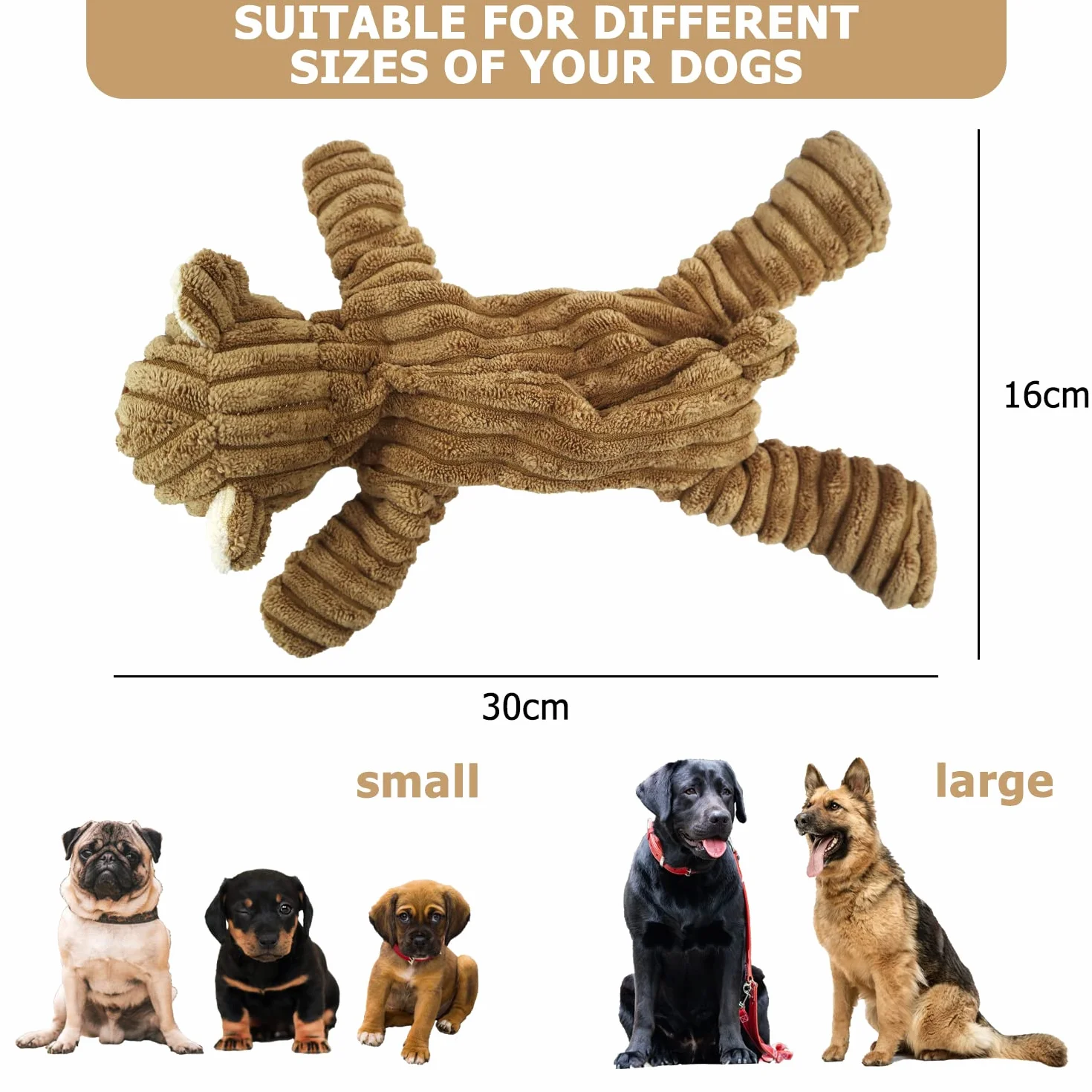 Jouet Chien Résistant Jouets Peluche Corde Durable Chiot Petite Moyenne Grande Taille Ours