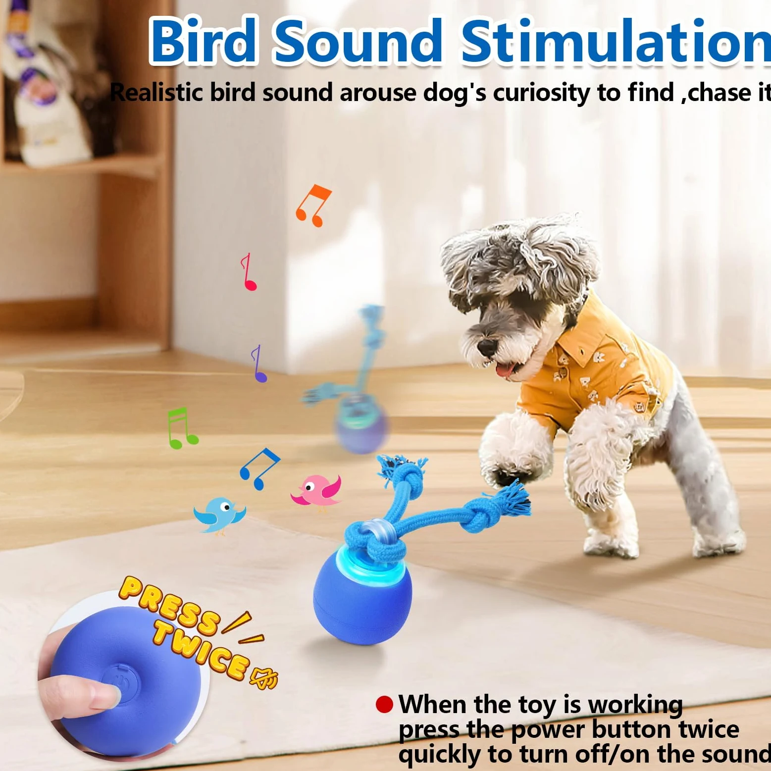 Saolife Jouet interactif pour chien avec détecteur de mouvement, Jeux Chien Accessoires, Jouet couineur actif pour chiot et chiens de taille moyenne, rechargeable par USB, Wicked Ball