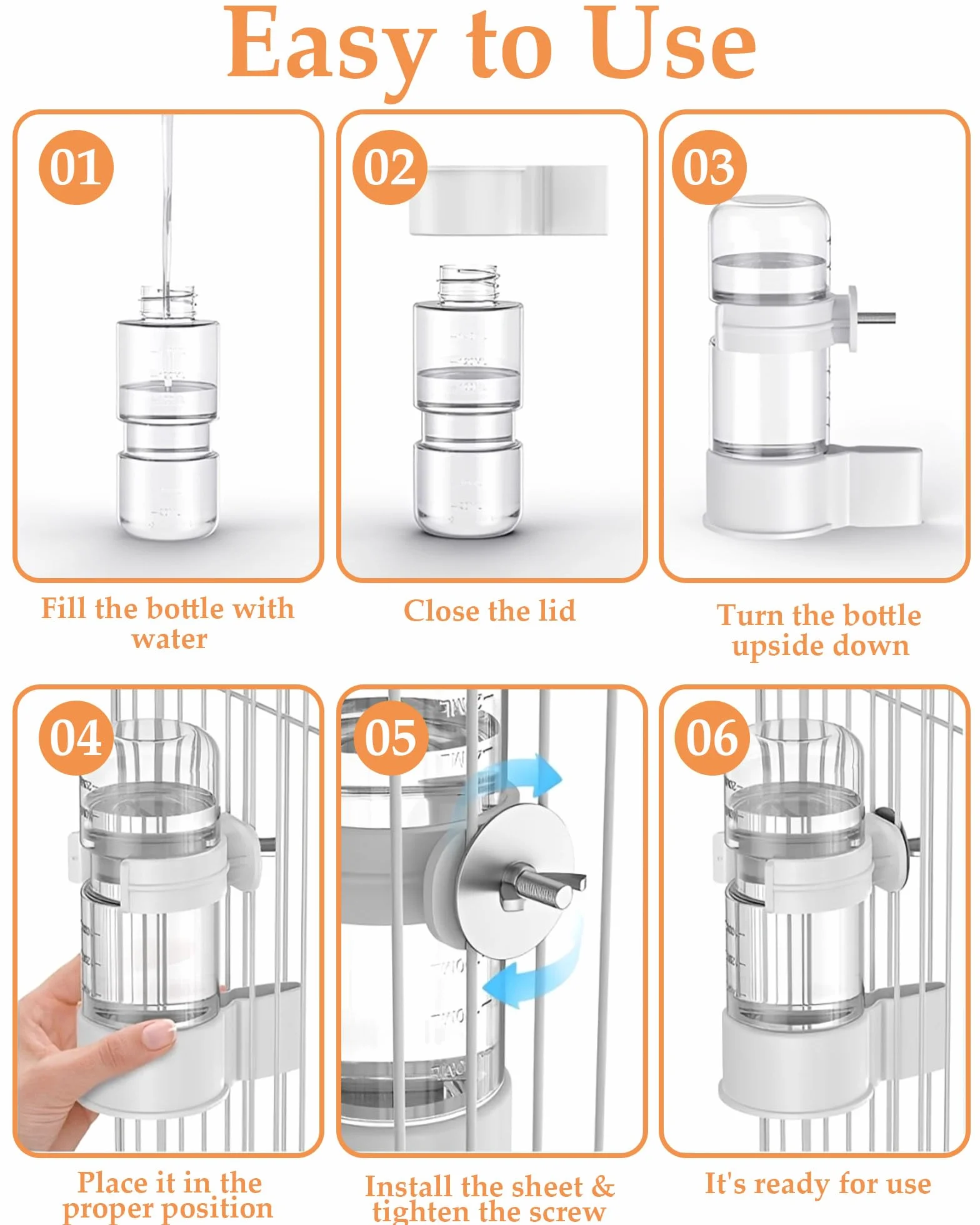 Distributeur Automatique d'eau pour Oiseaux 140ml Buveur Automatique pour Oiseaux, Passereaux, Perroquets