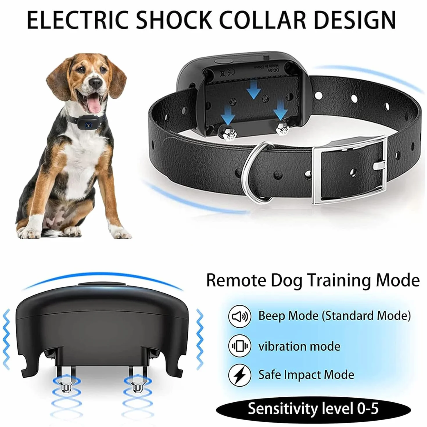 Sans Fil Clôture Chien Système Confinement Électrique Récepteur Collier Dressage Rechargeable IPX7 Vibrations Chocs