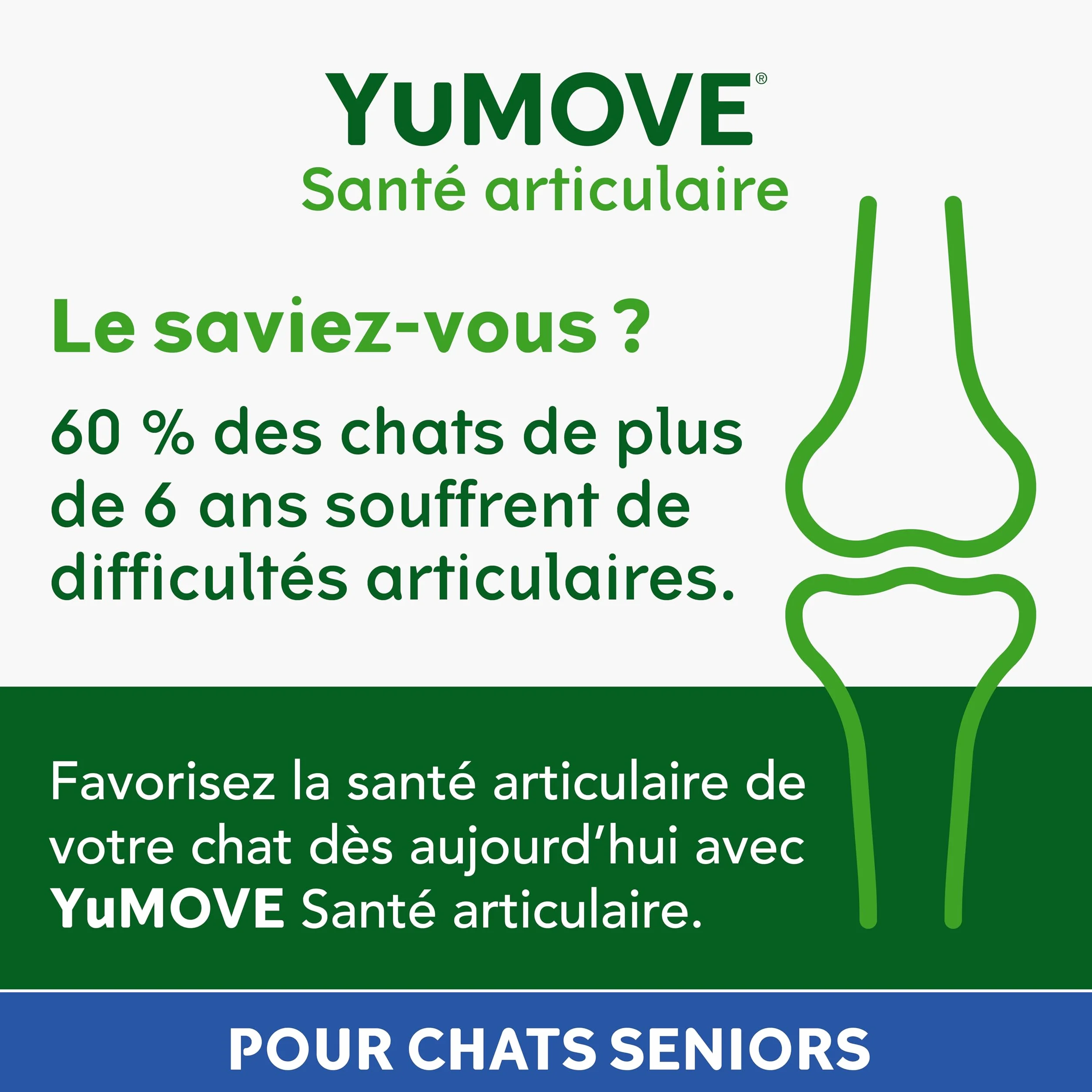 YuMOVE Articulation Chat 8 Ans et Plus – 60 Gélules à Saupoudrer – Glucosamine Chondroïtine & Huile de Poisson pour Chats Âgés