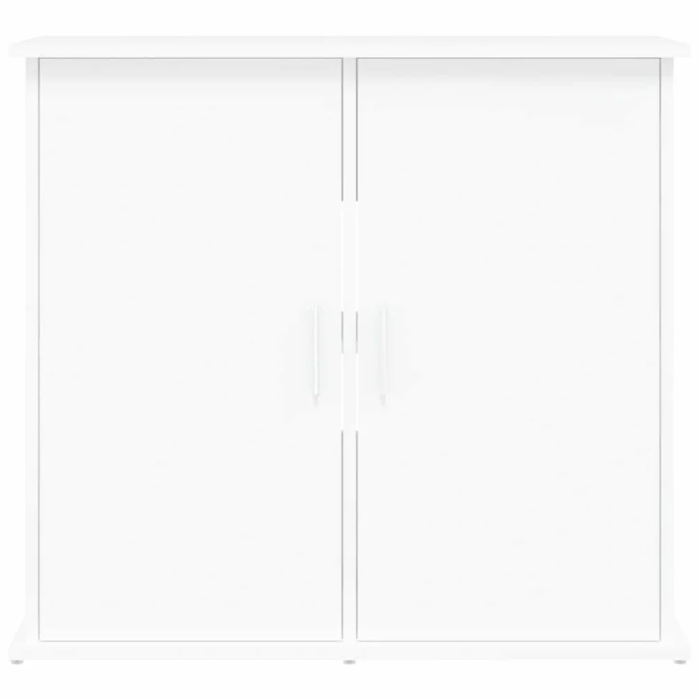 vidaXL Support pour Aquarium, Armoire 4 Compartiments, Meuble Rangement Intérieur, Blanc Bois d'Ingénierie