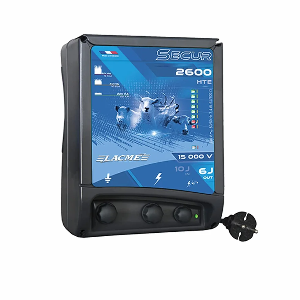 SECUR2600 Electrificateur à Courant, Noir/Bleu