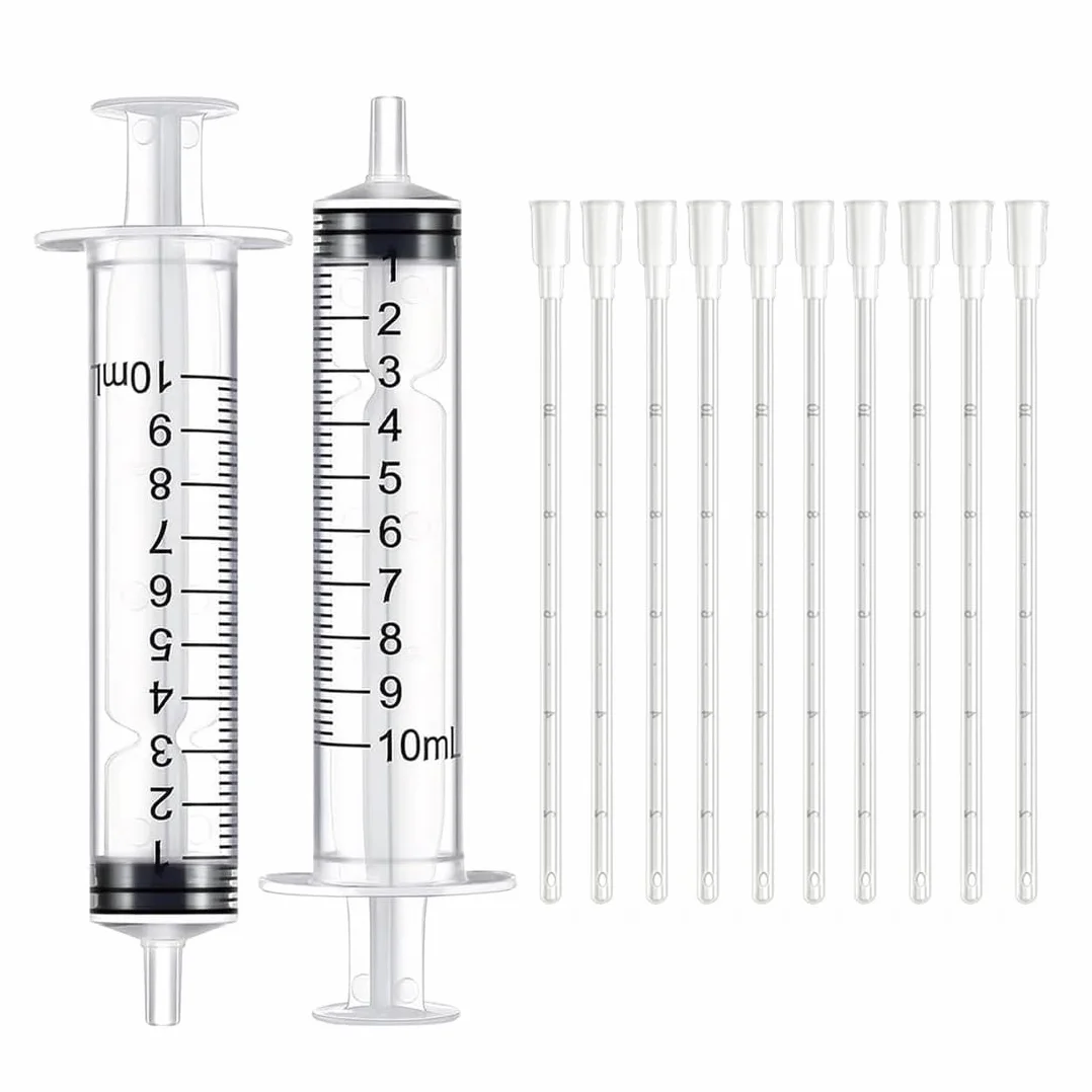 Tubes d'Alimentation 10 ml pour Jeunes Oiseaux et Perroquets, Seringue Alimentaire Facile à Nettoyer