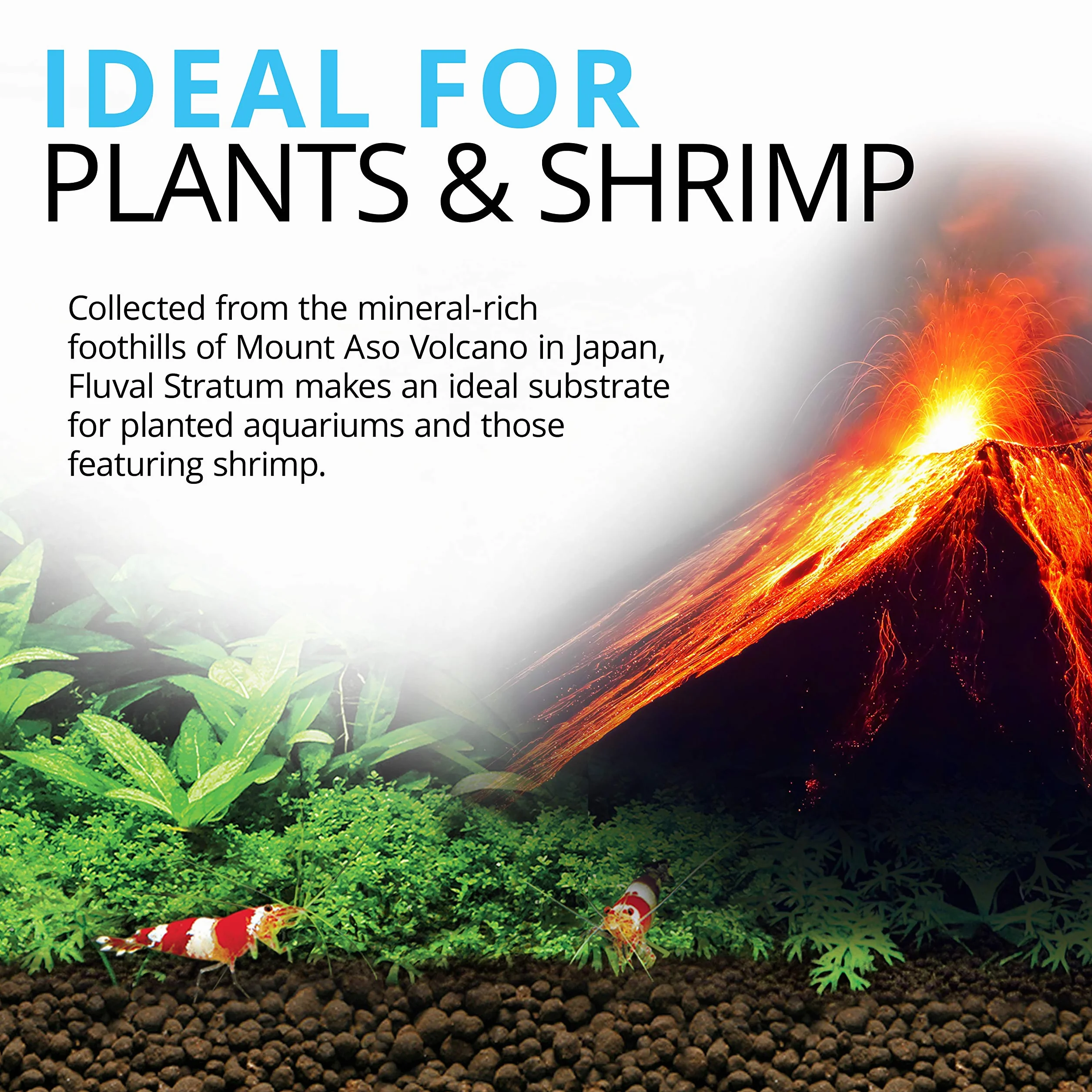 Fluval Stratum 8 kg Substrat pour Aquariophilie Plantes Crevettes