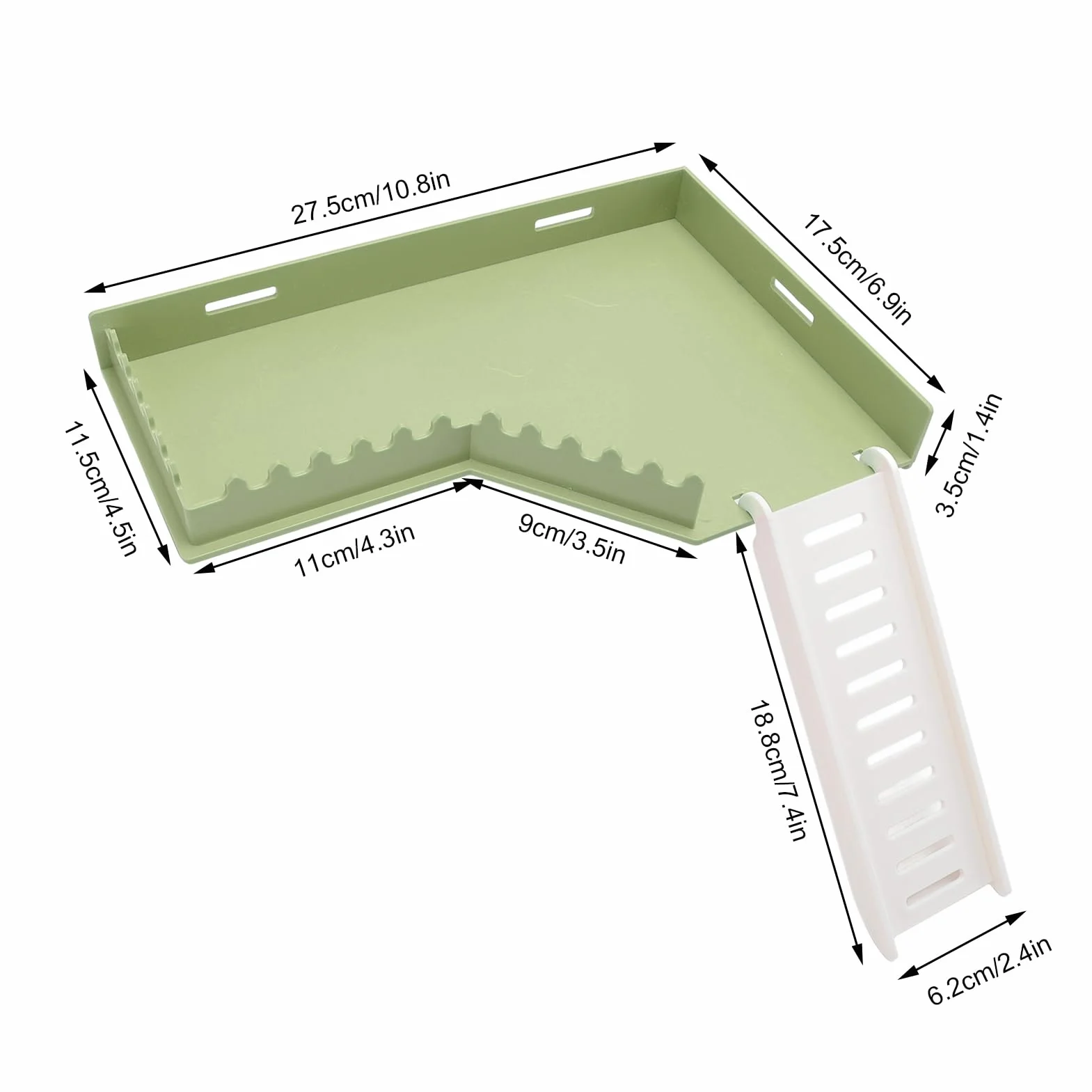 Plateforme de Jeu pour Hamster en Plastique avec échelle - Jouets Interactifs pour Petits Animaux