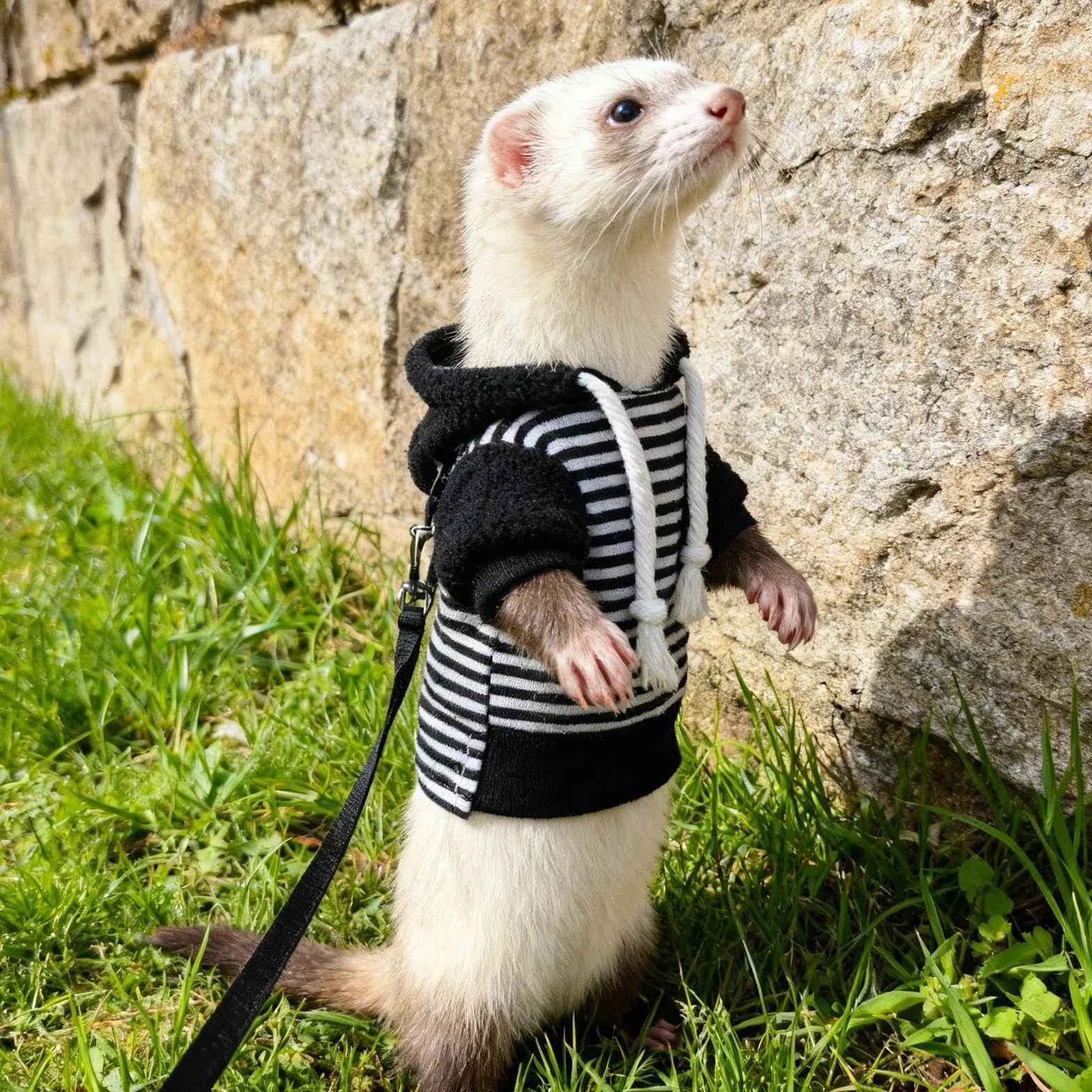 Vêtements pour Furet avec Harnais - Tenue Chaude et Douce pour Hamster, Écureuils, Chihuahuas, Chats