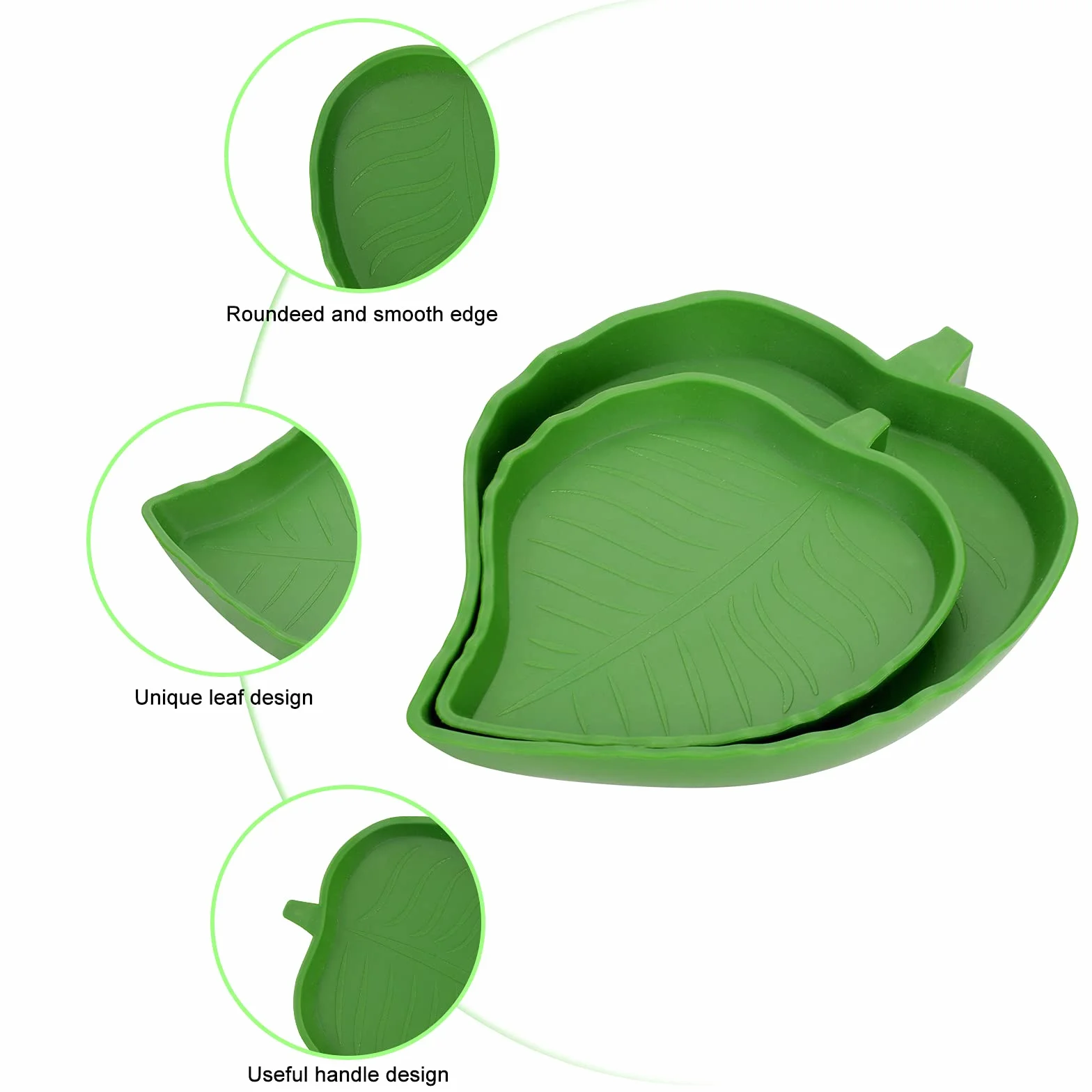 Molain Lot de 2 bols plats pour nourriture et tortue - 2 tailles