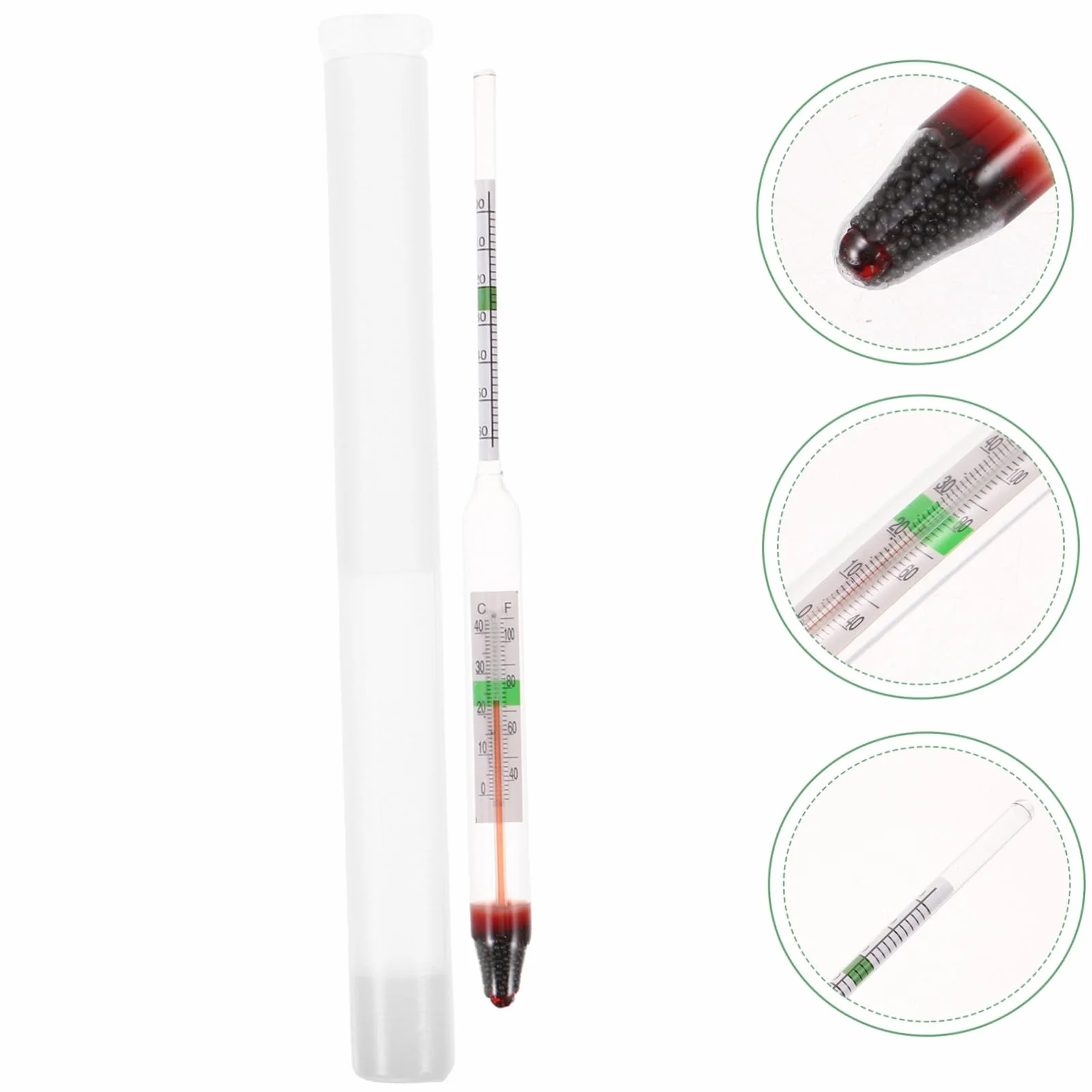 Toddmomy Densimètre Pour Aquarium Hydromètre De Salinité Kit De Test Eau De Mer Mesureur De Densité Verre