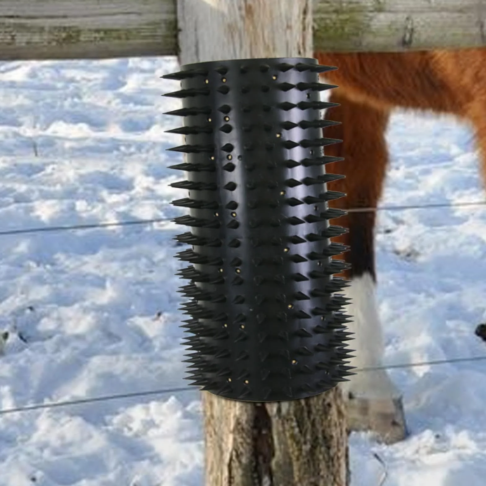 Grattoir pour chevaux et bovins - Brosse de massage complète - Poteau à gratter pour vache, chèvre, bétail, mouton