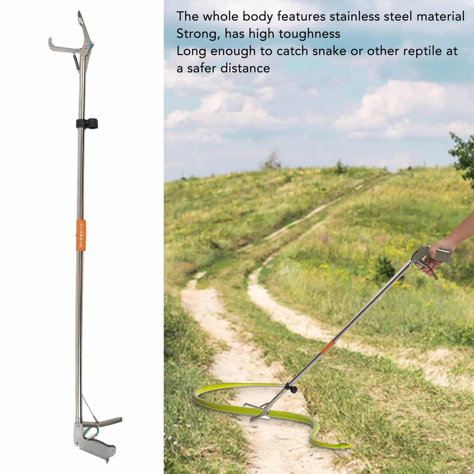 Pince à Serpent Professionnelle en Acier Inoxydable Pliable