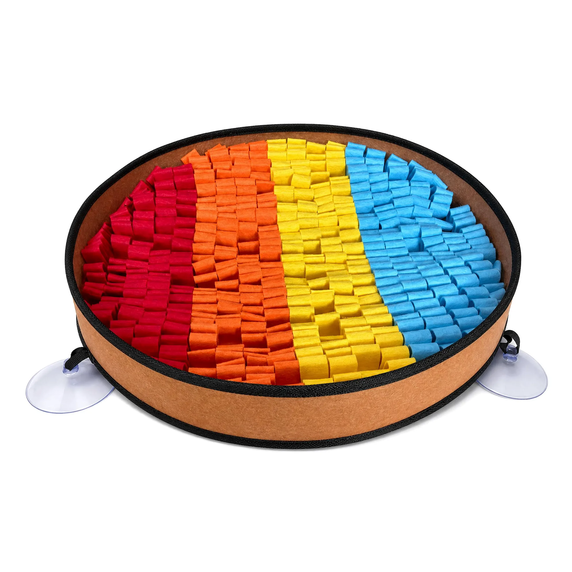 Tapis de Fouille Chien, 48cm Tapis de Léchage Chien avec Ventouses et Base Antidérapante, Tapis d'alimentation Lente en Feutre, Jeu d'Éveil pour Stimulation Mentale et Réduction du Stress