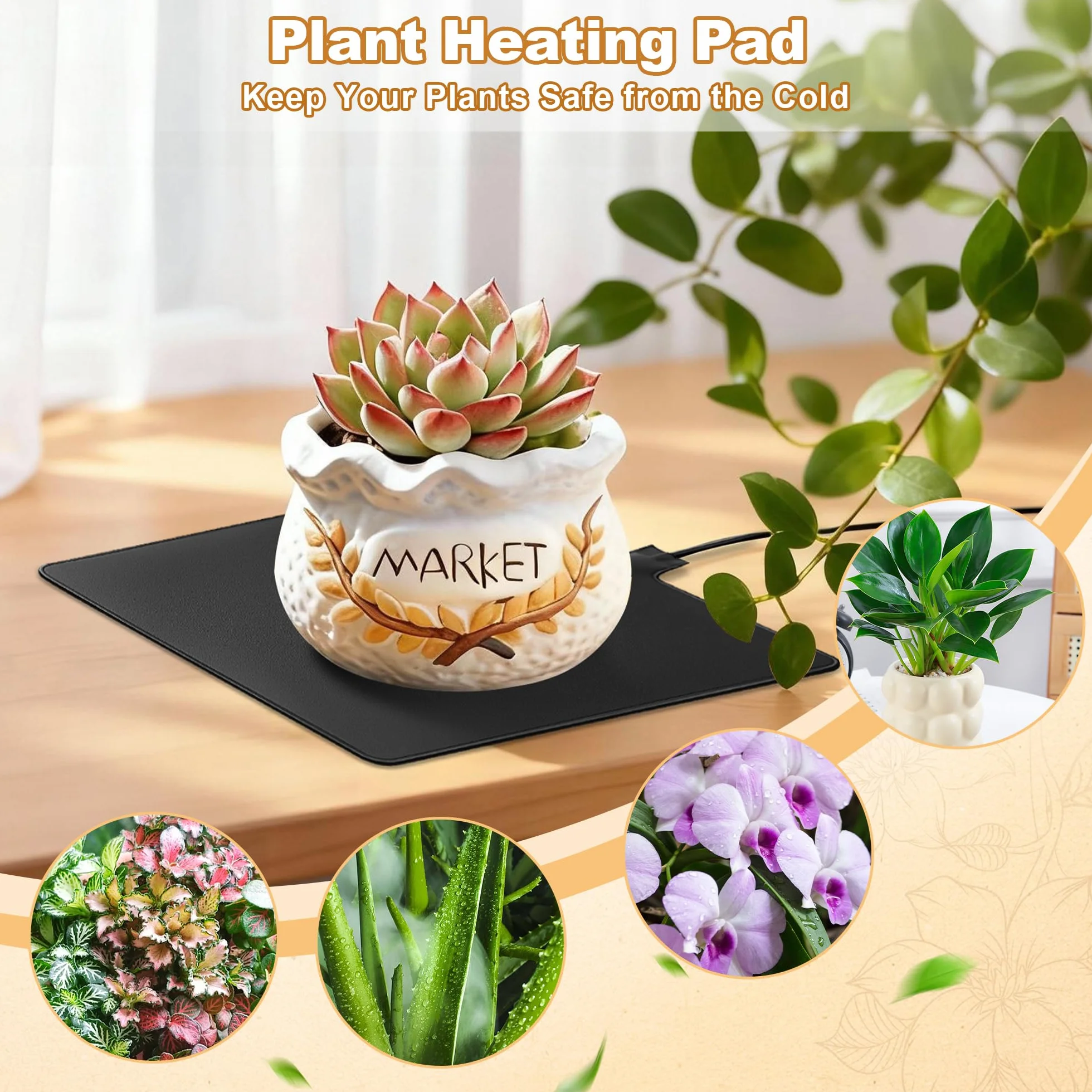 Tapis Chauffant Reptile 20x20 CM USB Terrarium Chauffant 12W