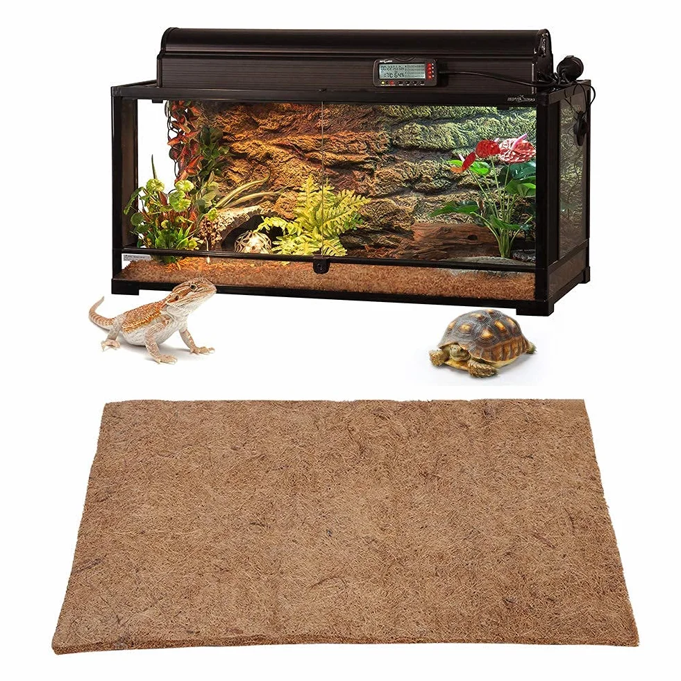 Reptile Fibre De Noix De Coco Tapis Substrat Serpent Terrarium Lézards Dragon Barbu