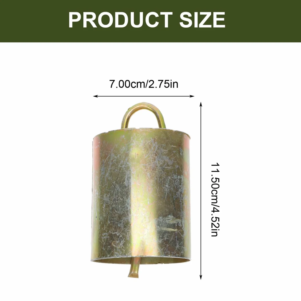 STOBAZA Cloche de pâturage pour bétail et moutons Sonnette en bronze avec son fort