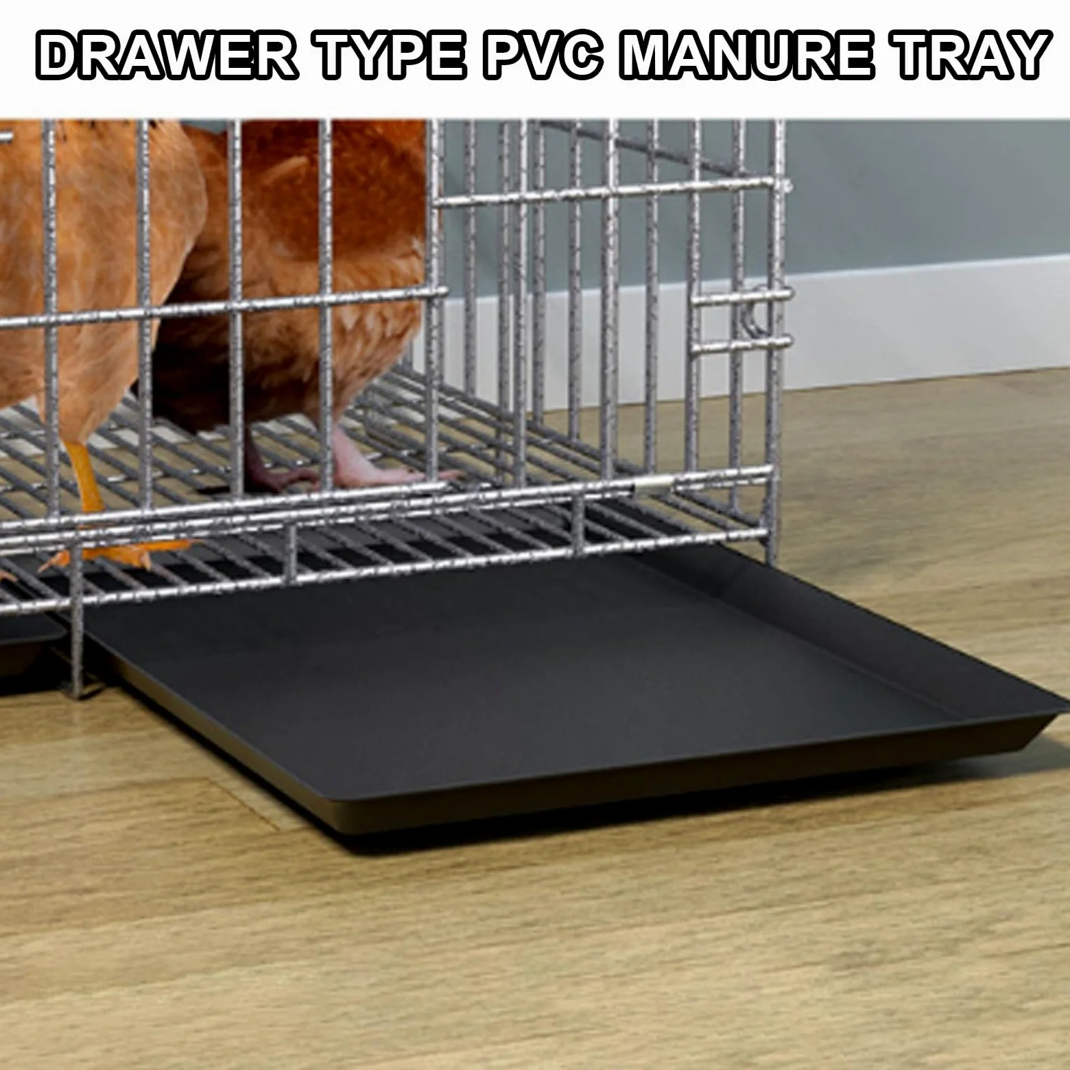 Cage à volaille pliable avec bac à ordures et récupérateur d'œufs, cages à poulet extérieur/intérieur, cage à poussins domestique, parc pour petits animaux avec serrure de porte (6 tailles) (couleur :
