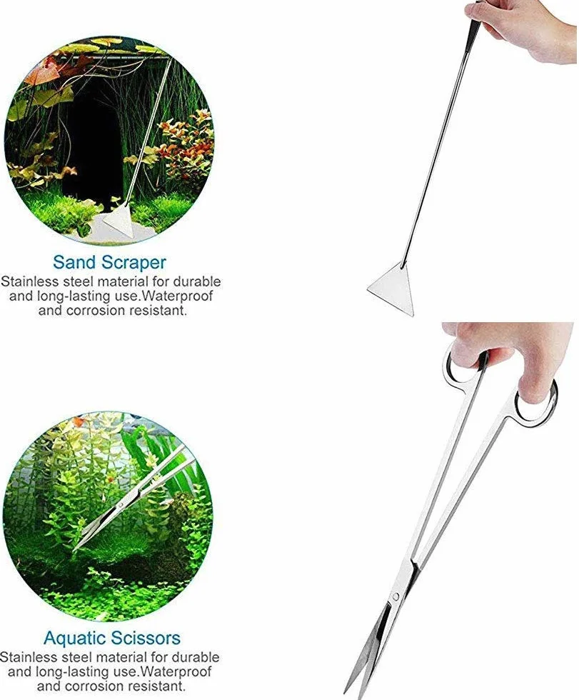 Signstek Ciseaux Aquarium 5 en 1 Acier Inoxydable Outil Aquascaping
