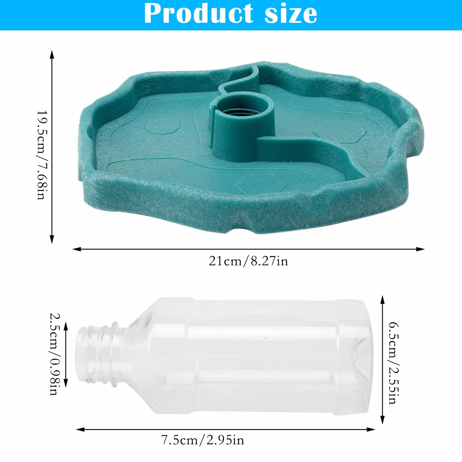 DAWRIS Distributeur d'eau pour Reptile 2 en 1 Abreuvoir Tortue Bols