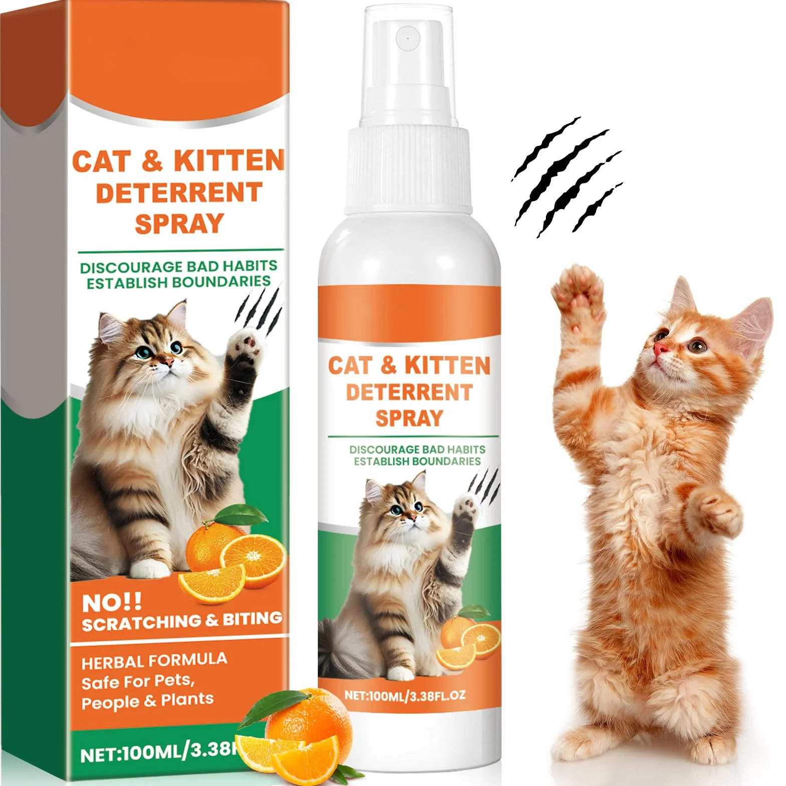 Naturel Répulsif Chat Extérieur Intérieur Spray Anti Griffe Rayure Stop Pipi Non Tachant Protection Meubles Canapé