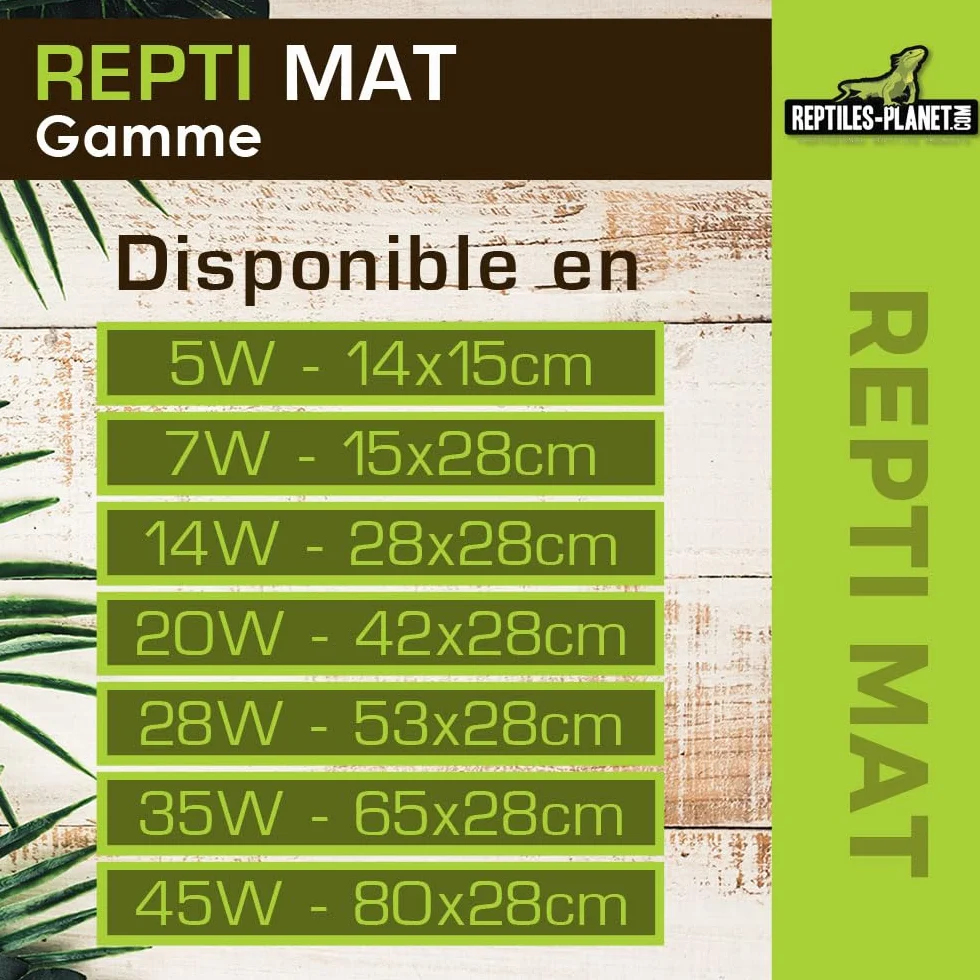 Reptiles Planet Repti Mat Tapis Chauffant pour Terrarium 5 W 14 x 15 cm
