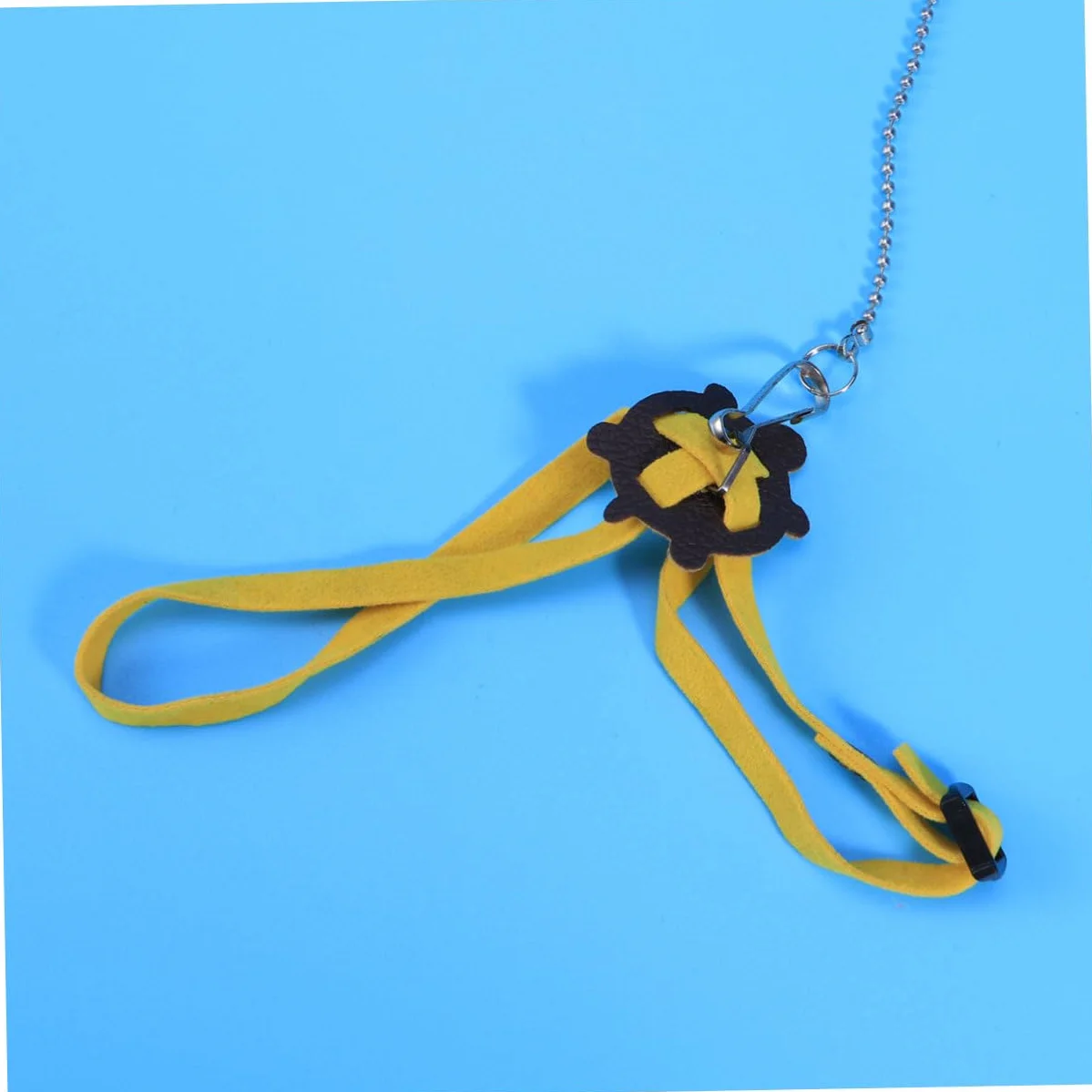 Harnais Réglable pour Reptiles et Tortues avec Laisse Extérieure pour Lézards - Accessoire Promenade Sécurisée Jaune
