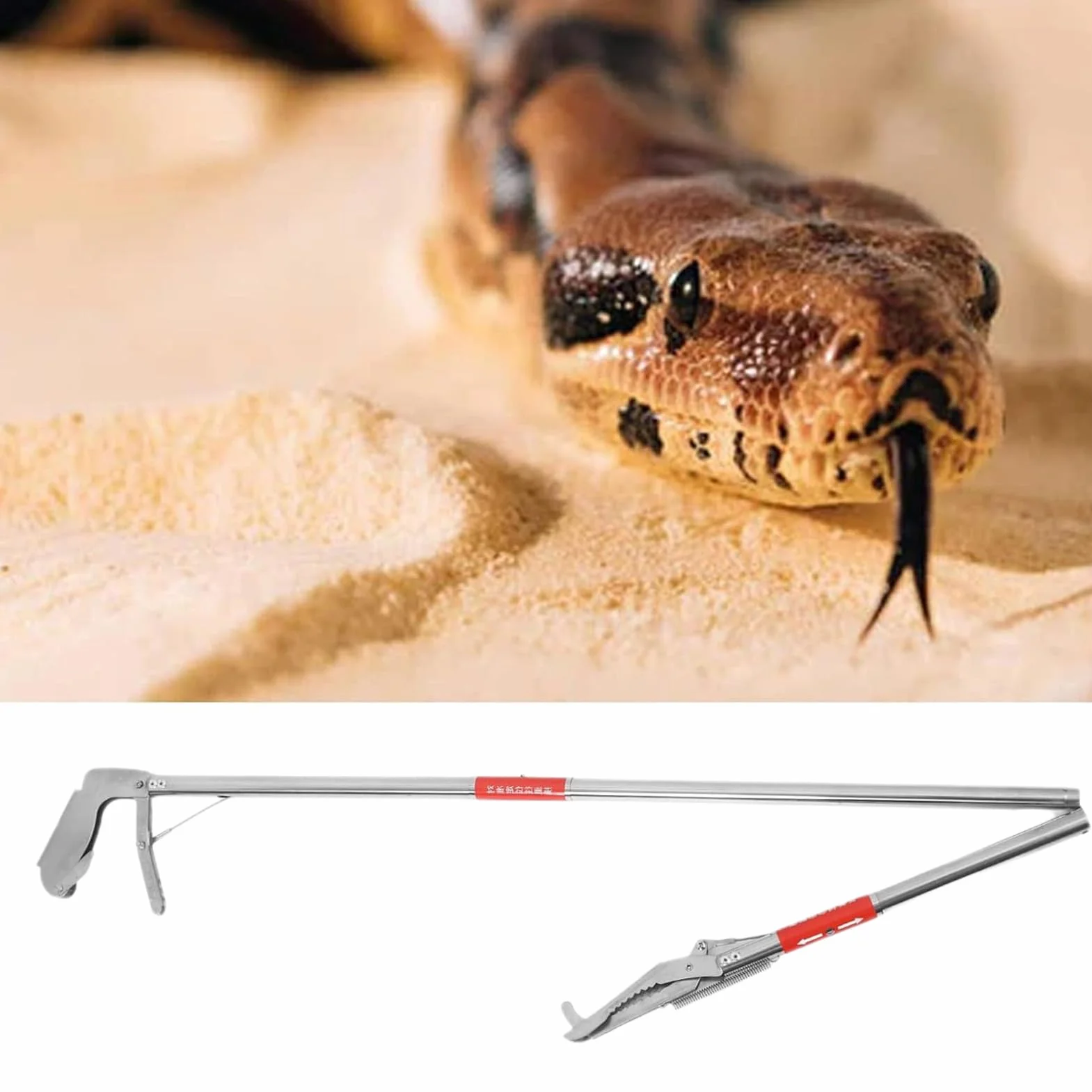 Pinces À Serpent Pliable En Acier Inoxydable 120 Cm - Attrape-Reptiles Robuste