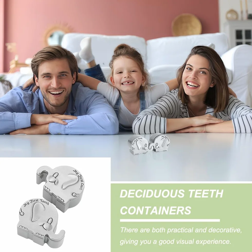 FINGERINSPIRE Boîte à Souvenirs Première Boucle Dent Argent Antique Coffret Bébé