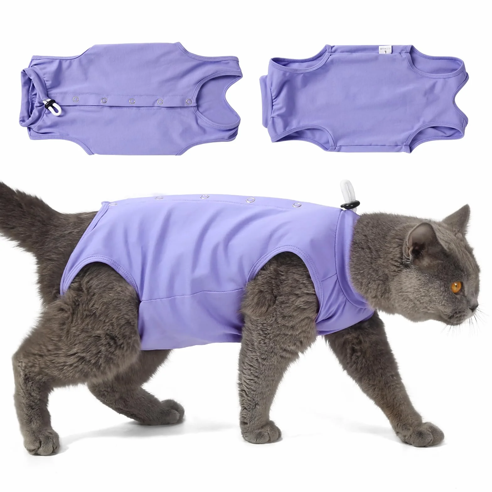 Combinaison de récupération chirurgicale pour Chat, Body médical Violet L