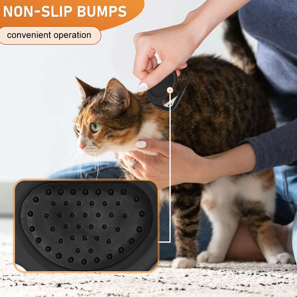 Coupe-Nœuds pour Chat à Poils Longs - Outil de Toilettage Anti-Nœuds - Lot de 2 (Noir)