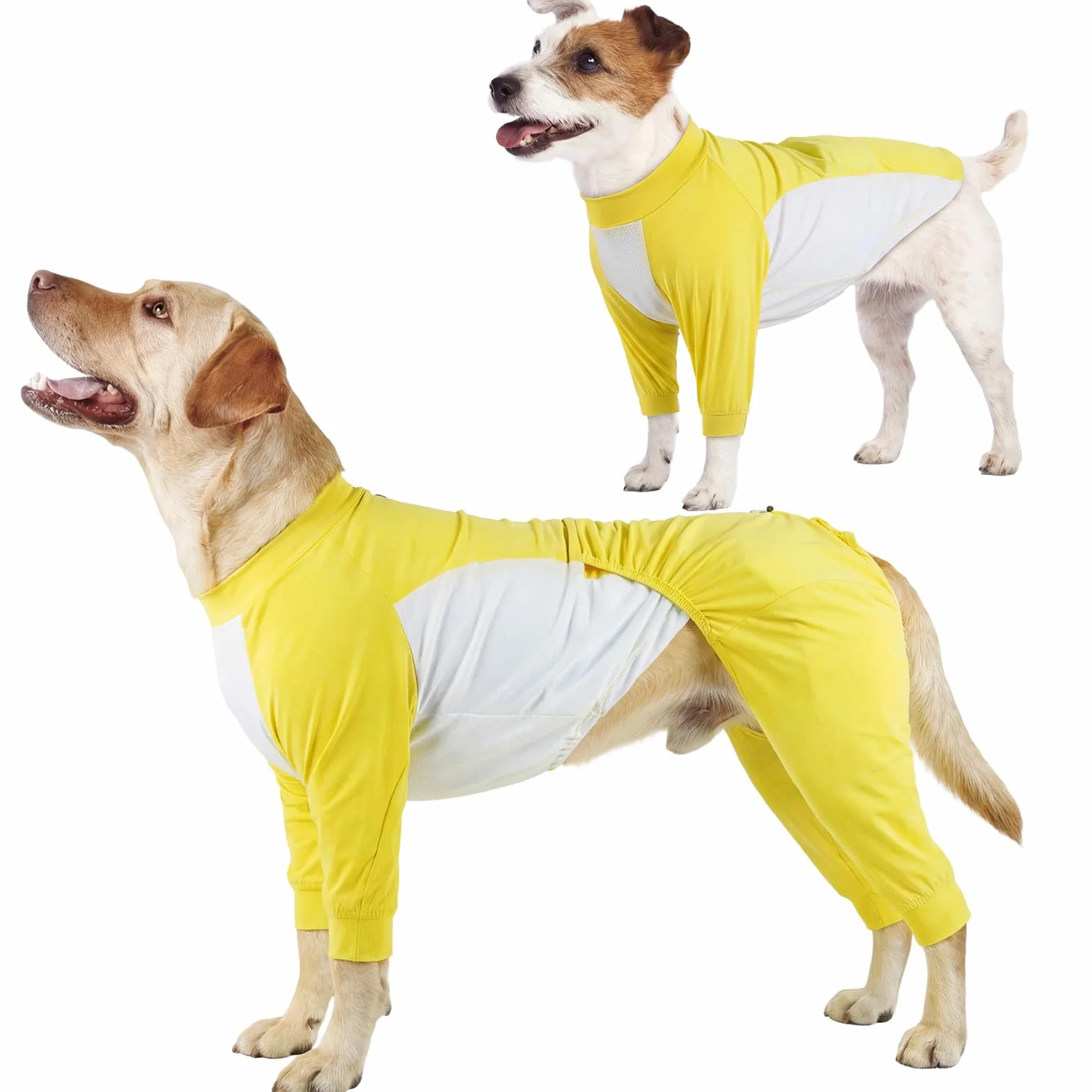 Veste de Refroidissement pour Chien Respirant Anti Lechage UV Jaune 3XL