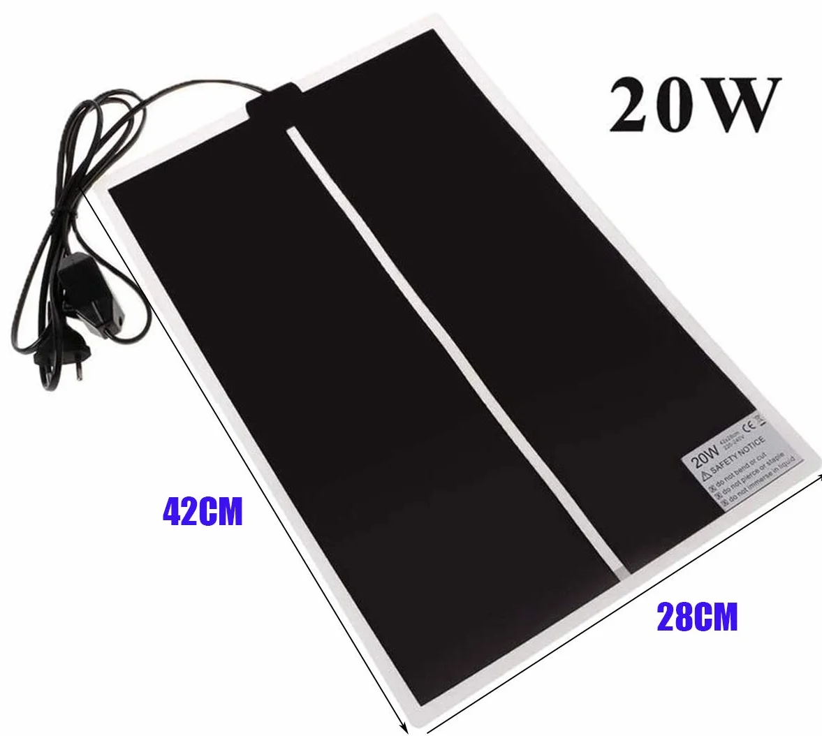 Tapis Chauffant pour Reptiles 20W avec Réglage de la Température 2PCS