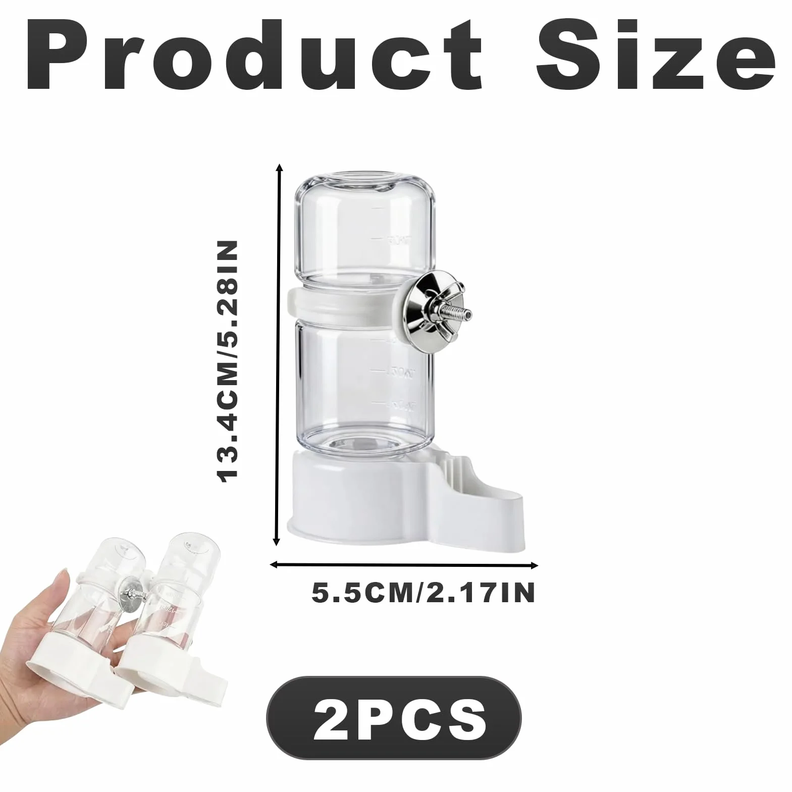 Distributeur Automatique d'Eau pour Oiseaux 2 Pièces Abreuvoir pour Cage Canaris Perroquets