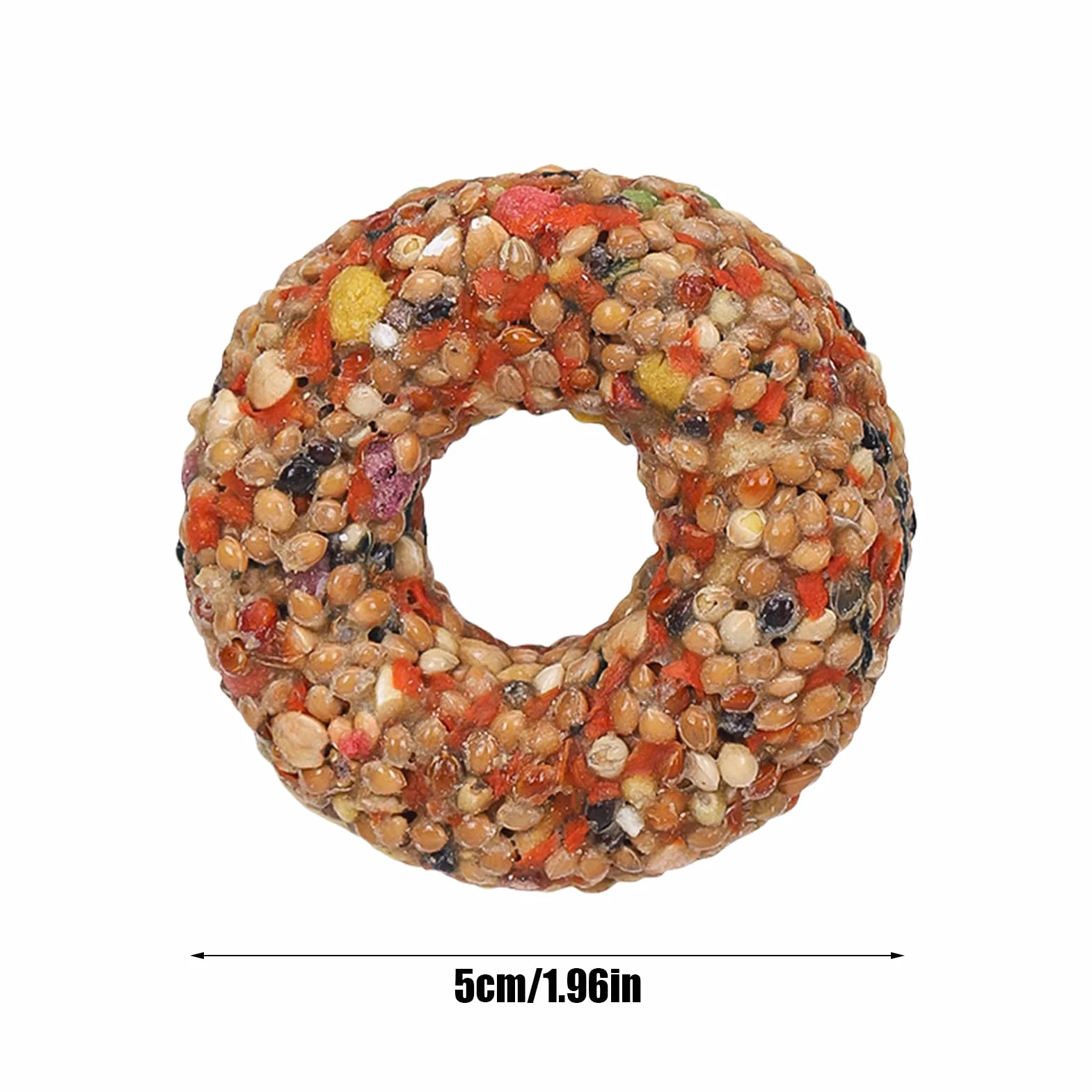Friandises pour Calopsittes Anneau à Mâcher en Grains Forme de Donut pour Perroquets
