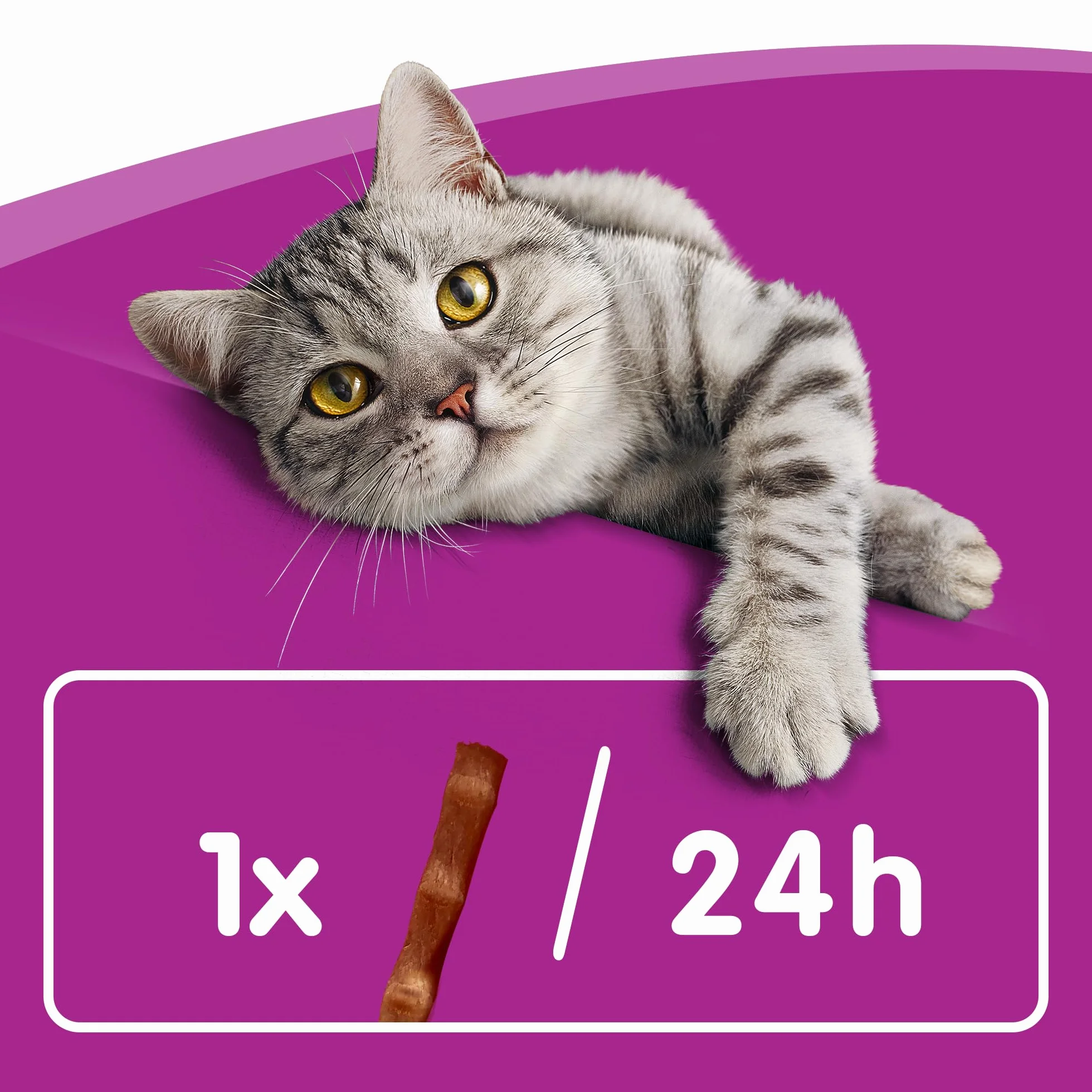 Whiskas Sticks Friandises chat adulte 90% poissons 28 sachets 3 bâtonnets