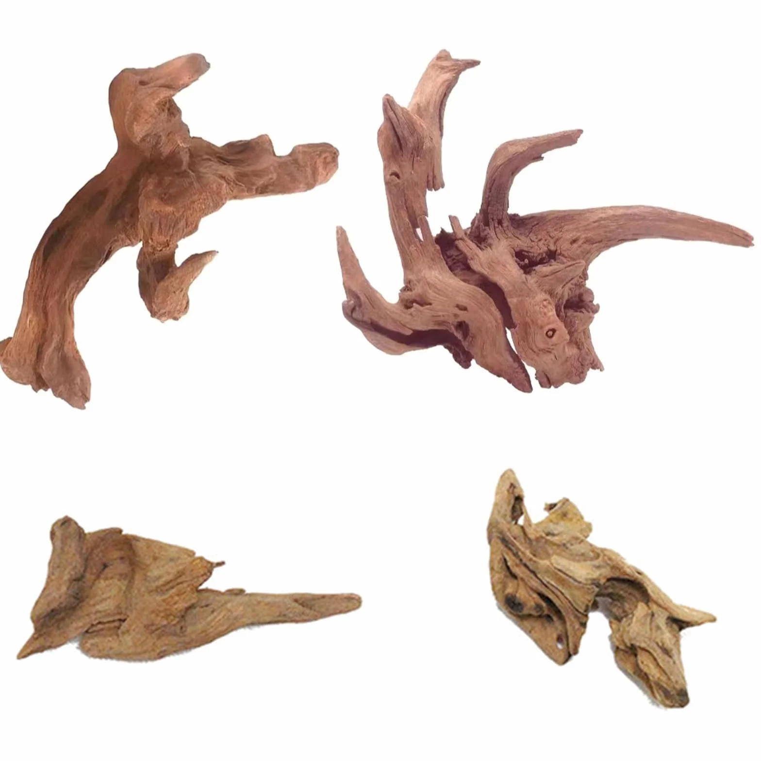Aquarium Décoration Bois Flotté Branche Décorative Racine Flottant 4 Pièces