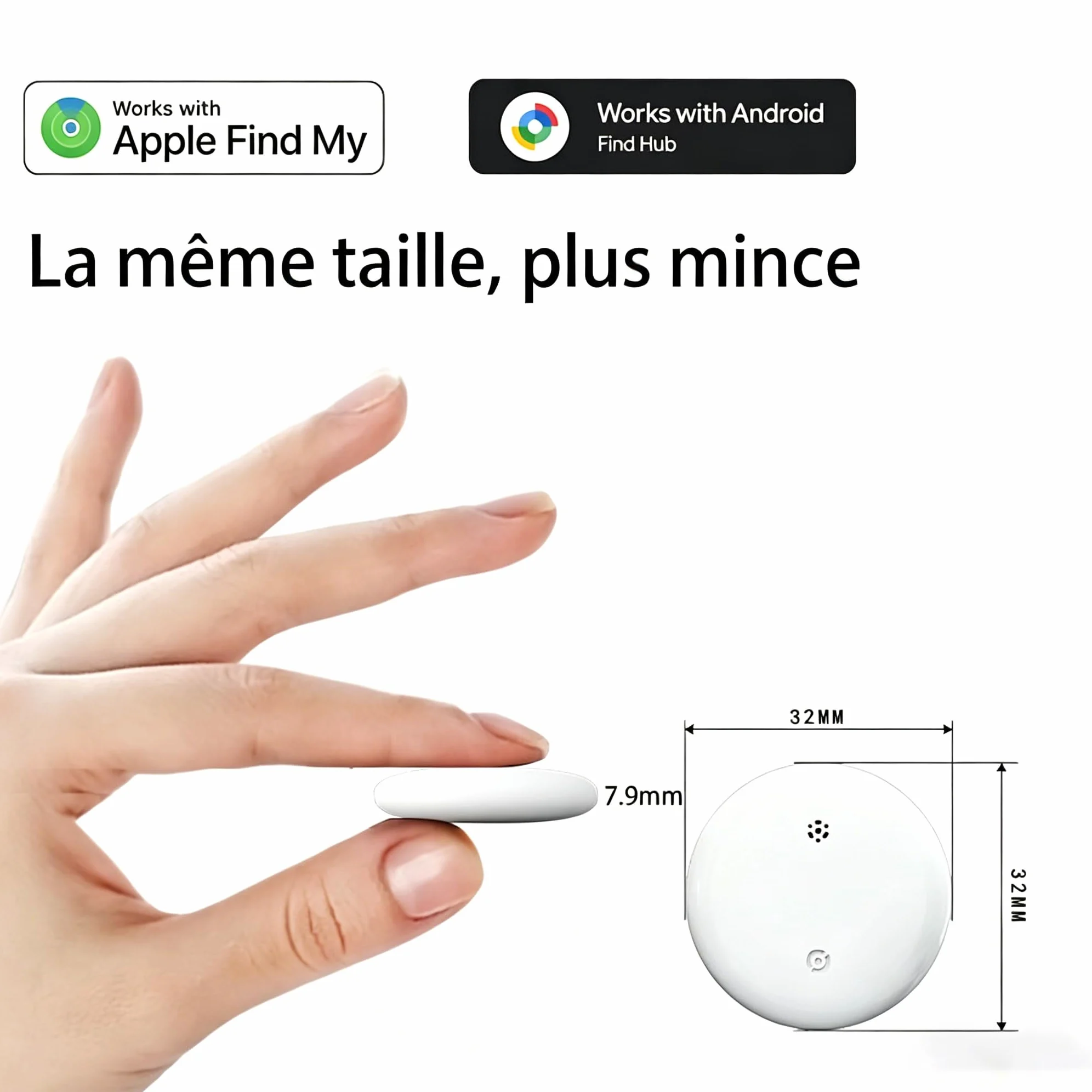 Vitivie GP90 - Tracker GPS précis sans abonnement (Apple)