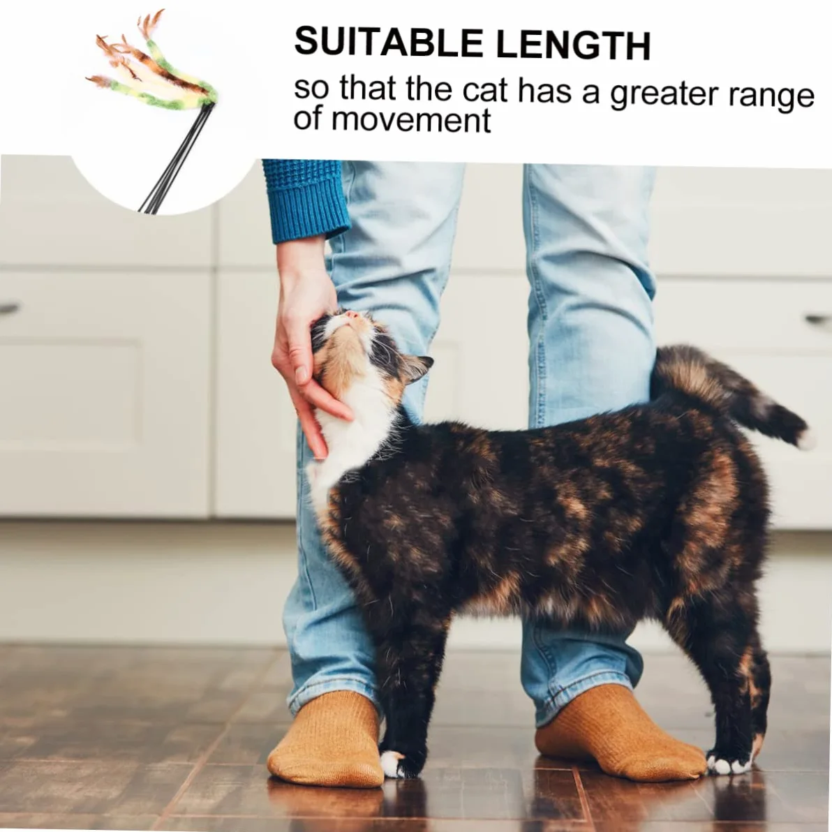 Ipetboom 15pièces Jouet Peluche pour Chat avec Rayé Et Plumes Accessoire Amusant pour Chats Renforcez Le Lien avec Votre Animal
