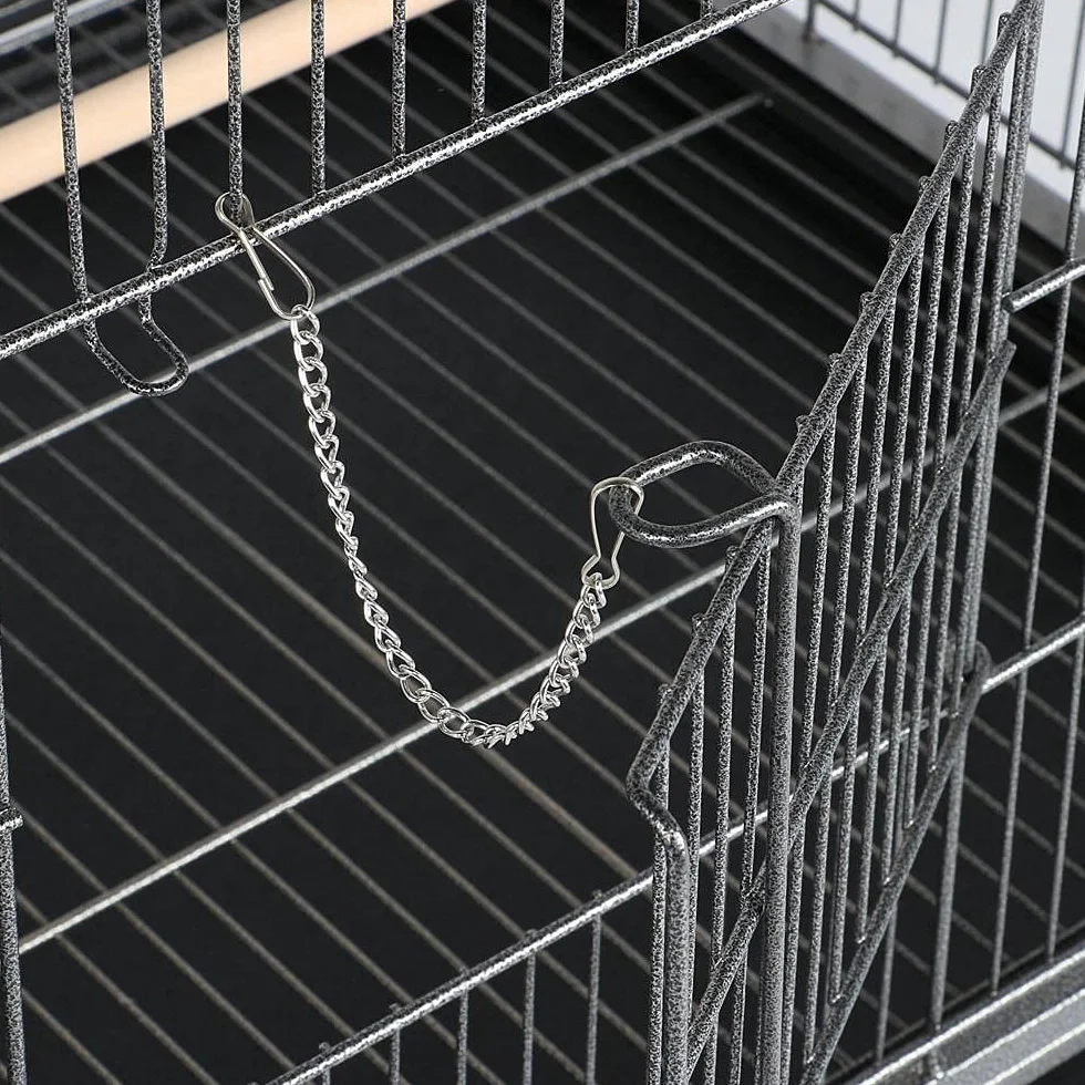 Yaheetech Grande Cage Oiseau sur Pied Volière Canaries Perroquet 2 Étages 79 x 52 x 132 cm