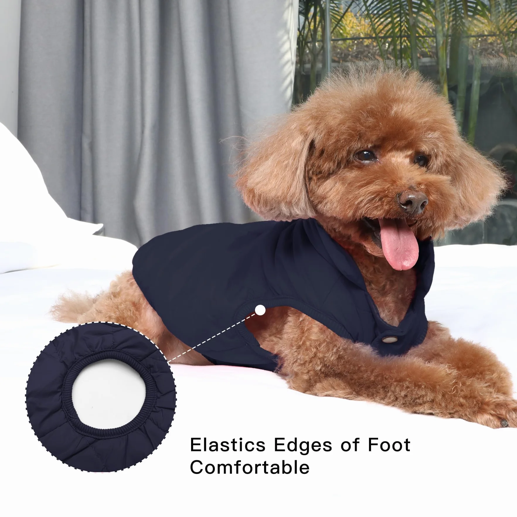 Joydaog Manteau coupe-vent chien 2 couches doublure polaire extra-chaude