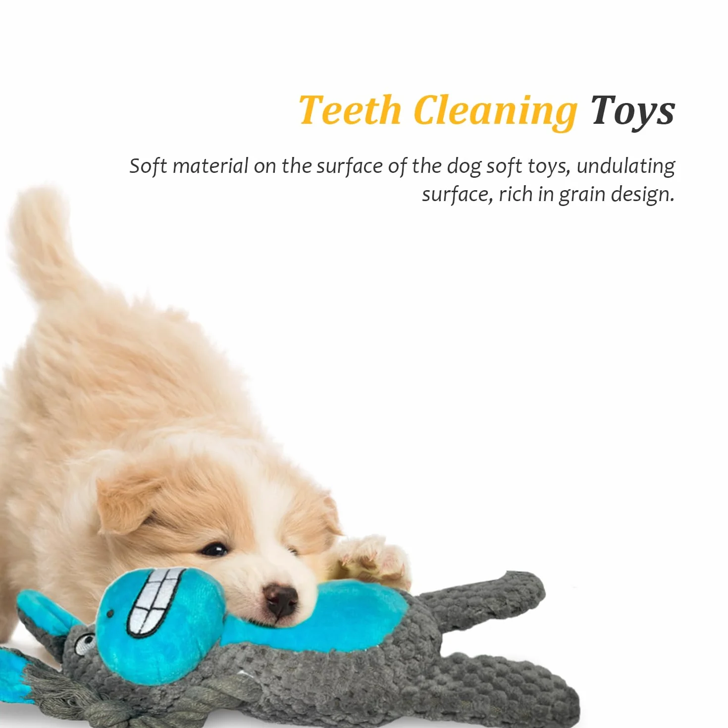 Jouet pour Chien en Peluche Indestructible avec Papier Crépitant Interactif en Forme d'Âne
