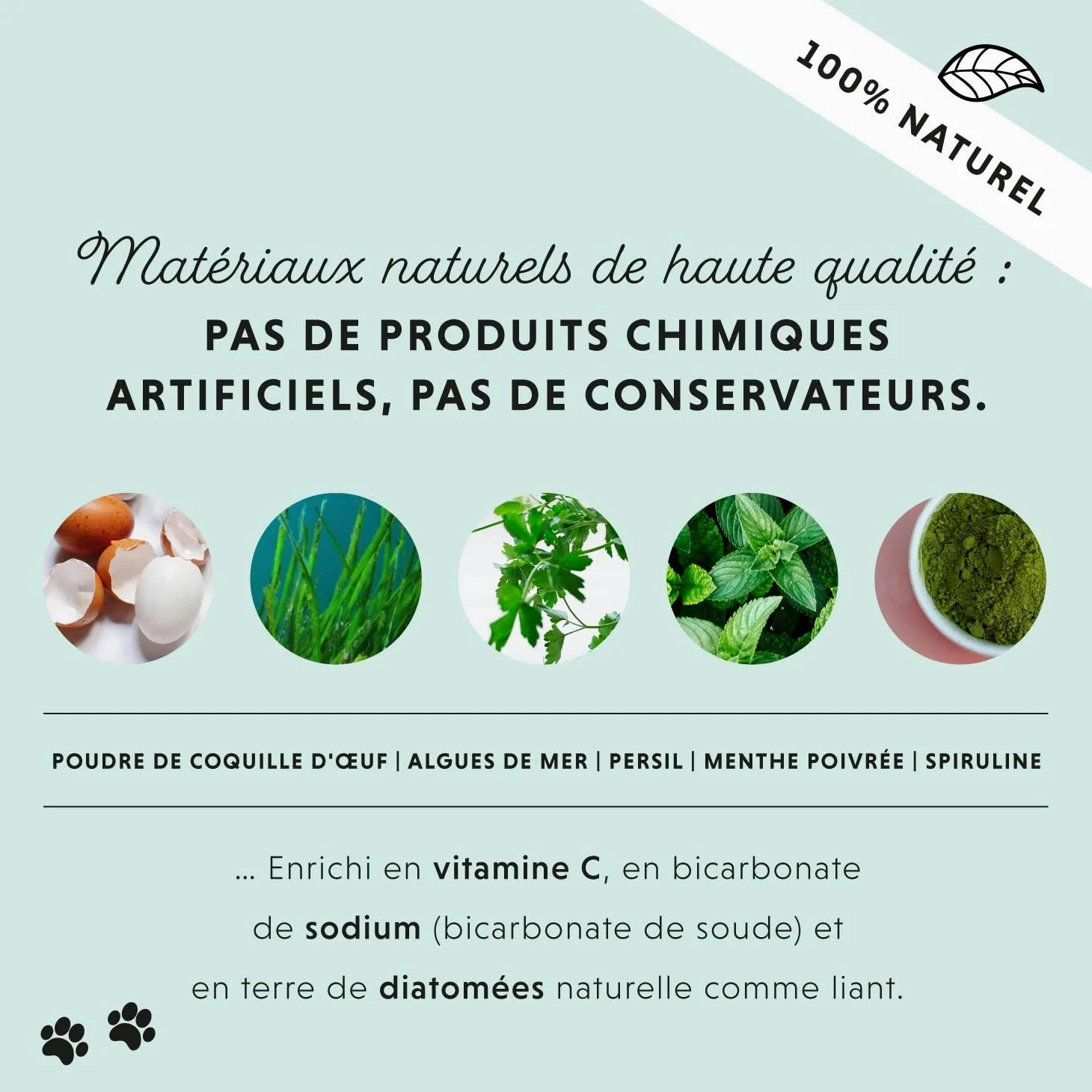 Poudre de soin dentaire pour chiens | Anti-tartre pour chiens - Nettoyage dentaire naturel et particulièrement efficace contre les dents jaunes, la mauvaise haleine et la plaque (350 g XL)