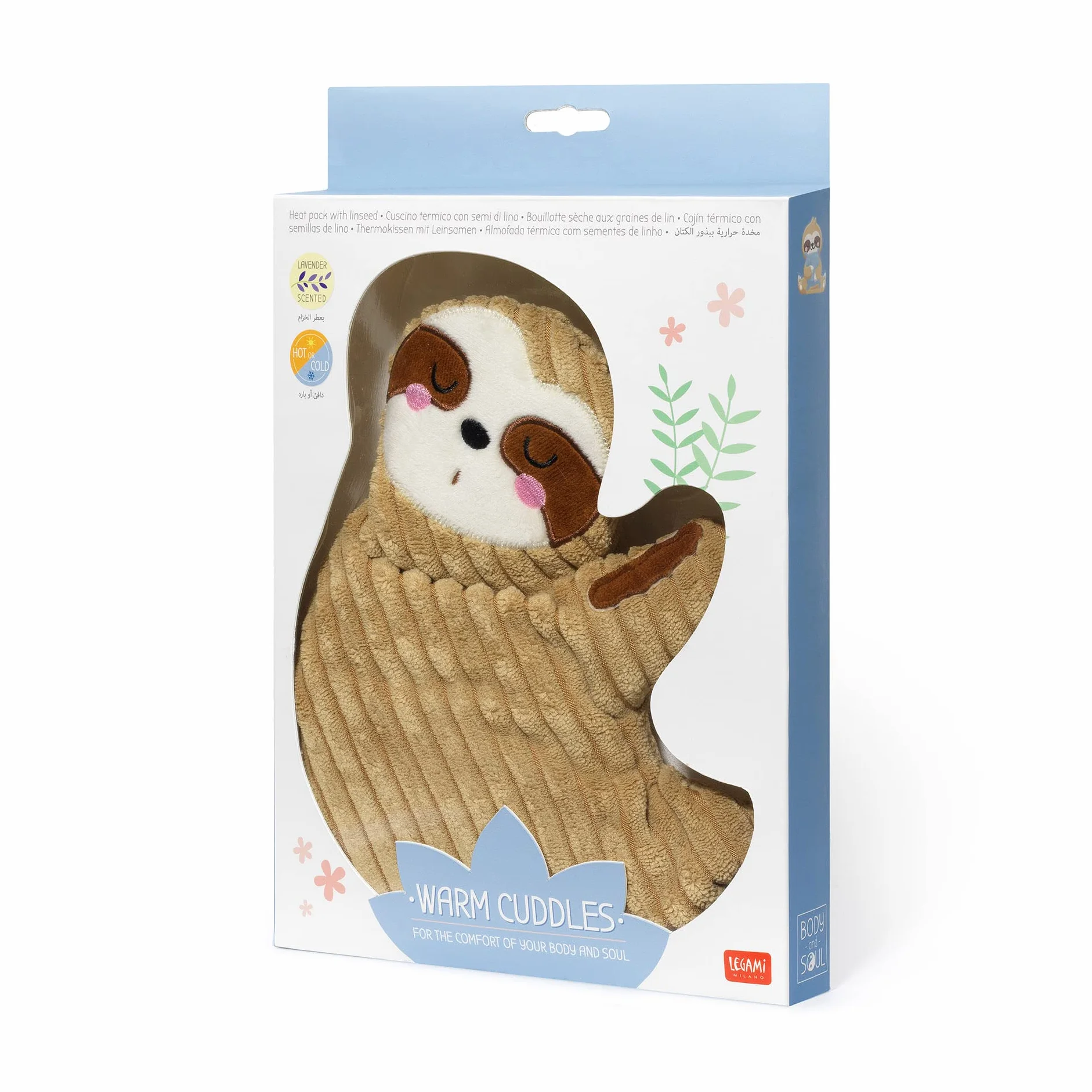 LEGAMI Coussin thermique en lin Sloth