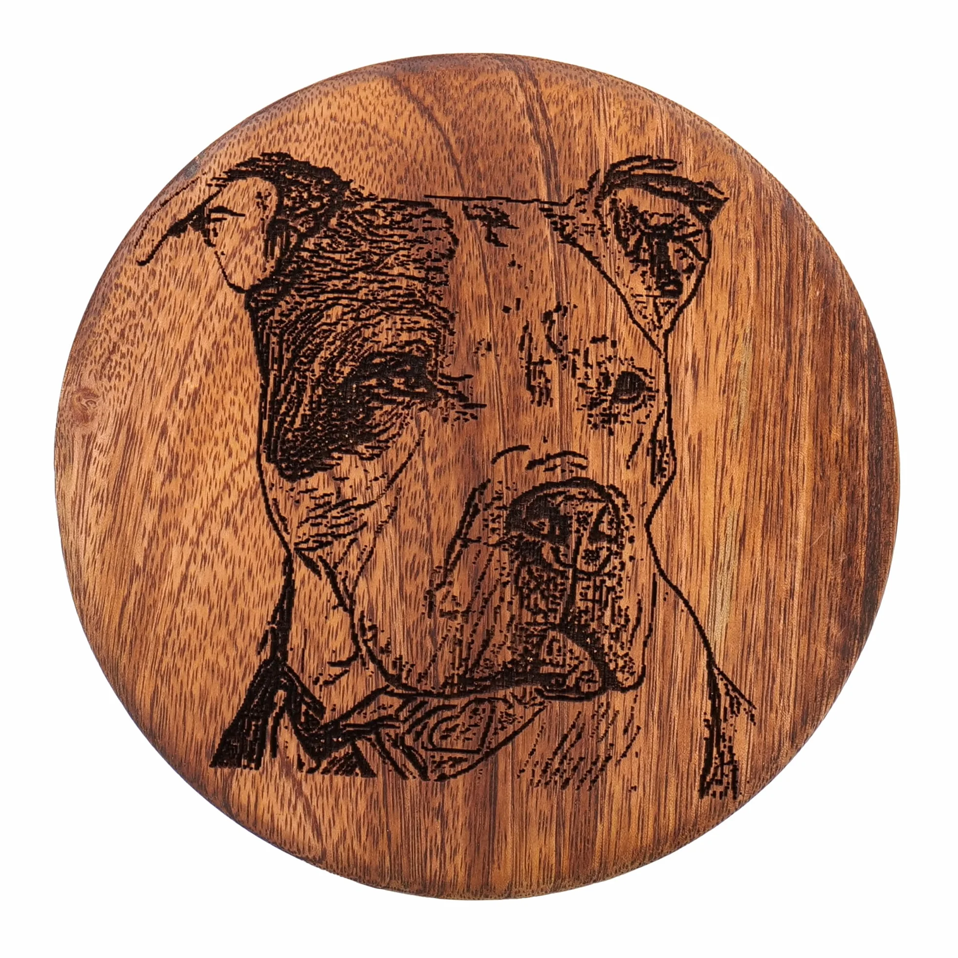 Urne funéraire personnalisée en bois gravée avec photo pour cendres de chien, chat